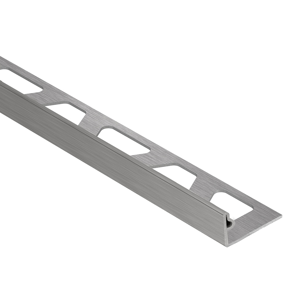 Schluter Systems J80EB Jolly 0.313-in W x 98.5-in L Brushed stainless steel Steel L-angle Tile Edge Trim