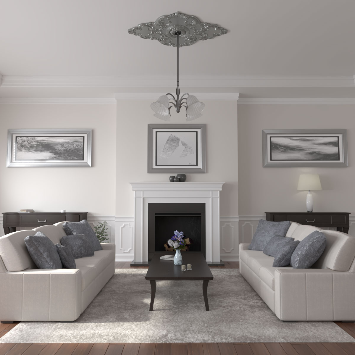 Ekena Millwork CM67PESLS Ceiling-Medallions - View #4