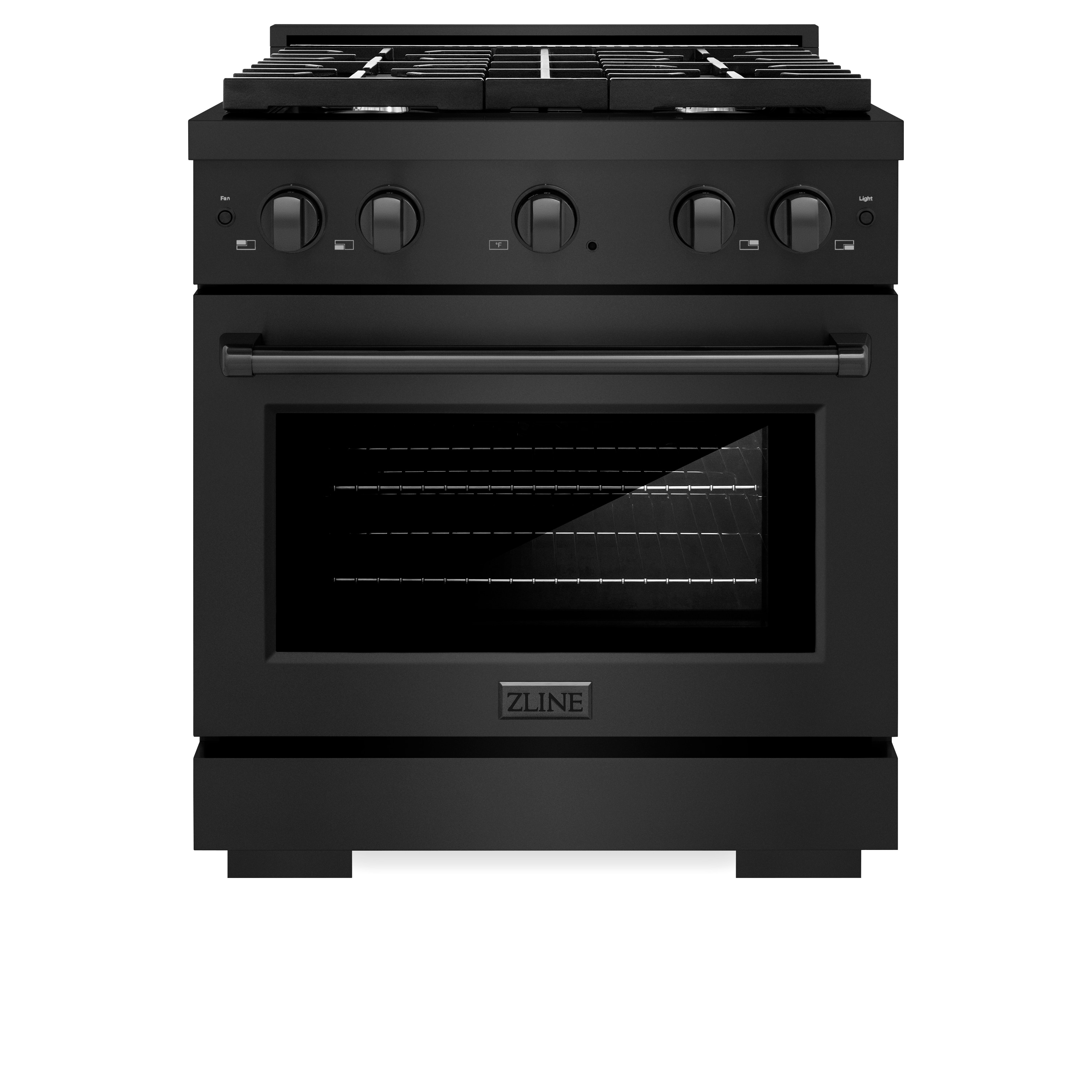 ZLINE KITCHEN & BATH SDRB-30 Paramount 30-in Standard 4 burners Convection Oven Freestanding Dual Fuel Range ( Black Stainless Steel )