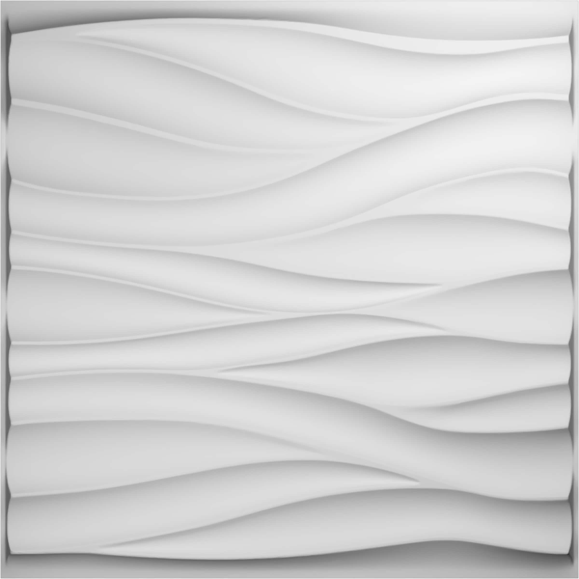 Ekena Millwork WP20X20RPWH-CASE-12 19-5/8-in x 19-5/8-in Embossed Paintable/Stainable White PVC Wall Panel ( 12 -Pack, Covers 32.1-sq ft )