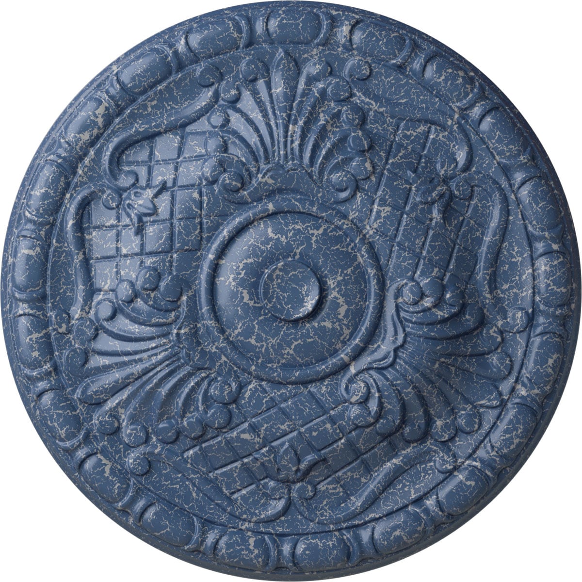 Ekena Millwork CM16AMAMC Amelia 15.75-in W x 15.75-in L Painted Americana Crackle Polyurethane Whole Ceiling Medallion