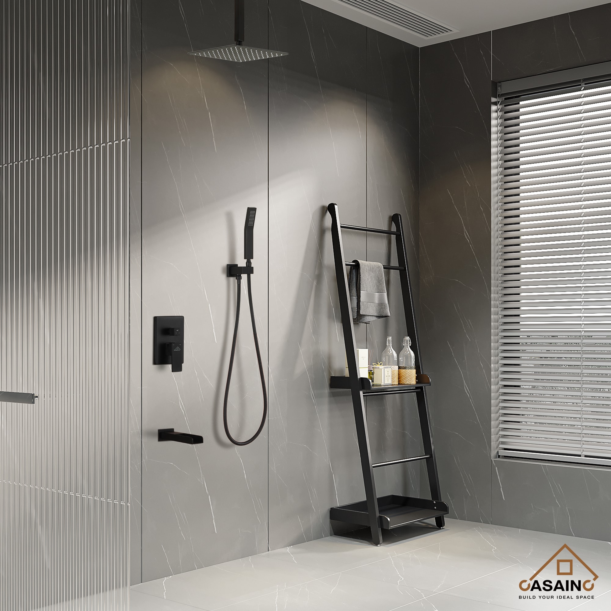 CASAINC CS3623-10MB Showerhead-Bar-Panels - View #2