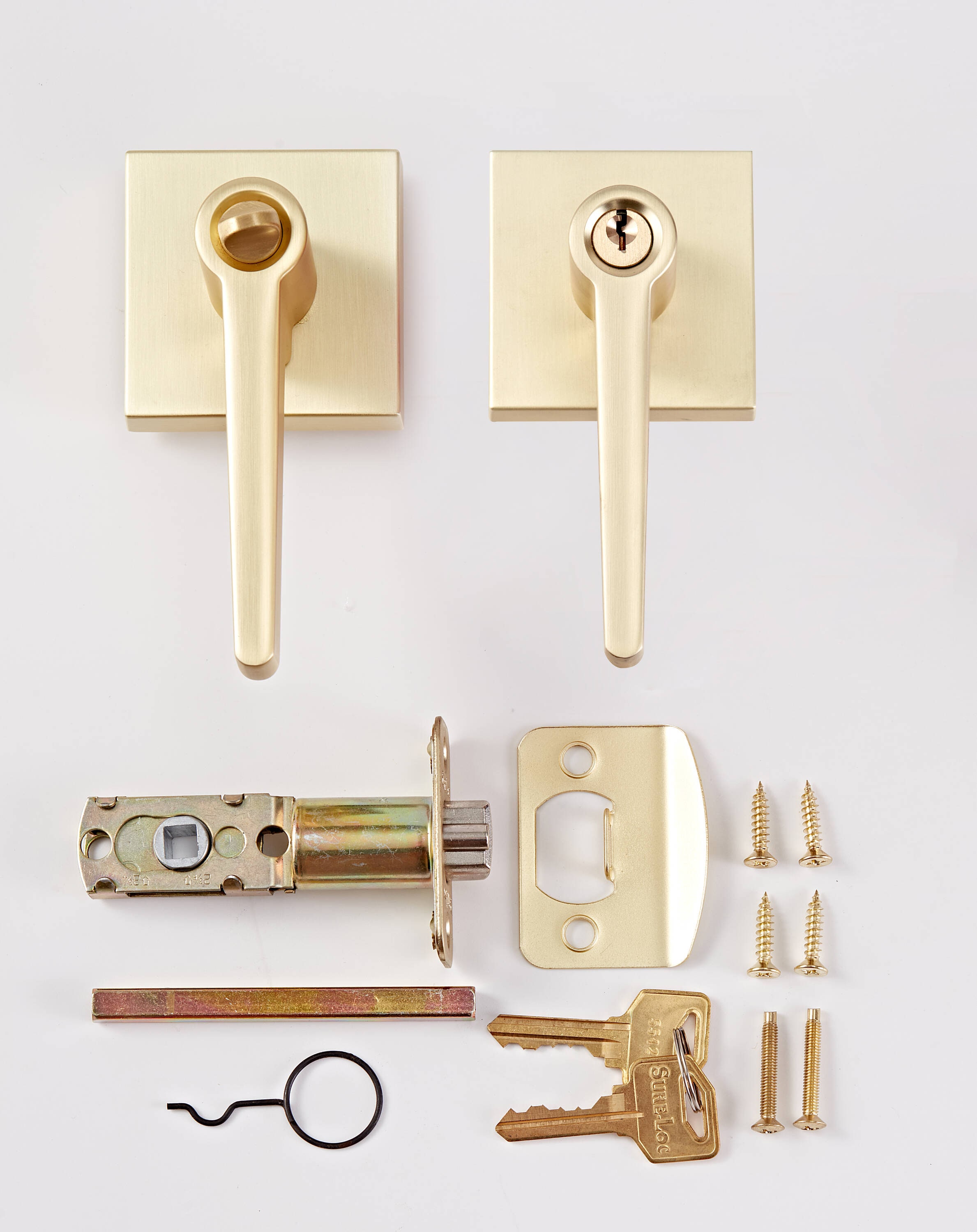 Sure-Loc Hardware BS107-SQ SB Door-Handles - View #2