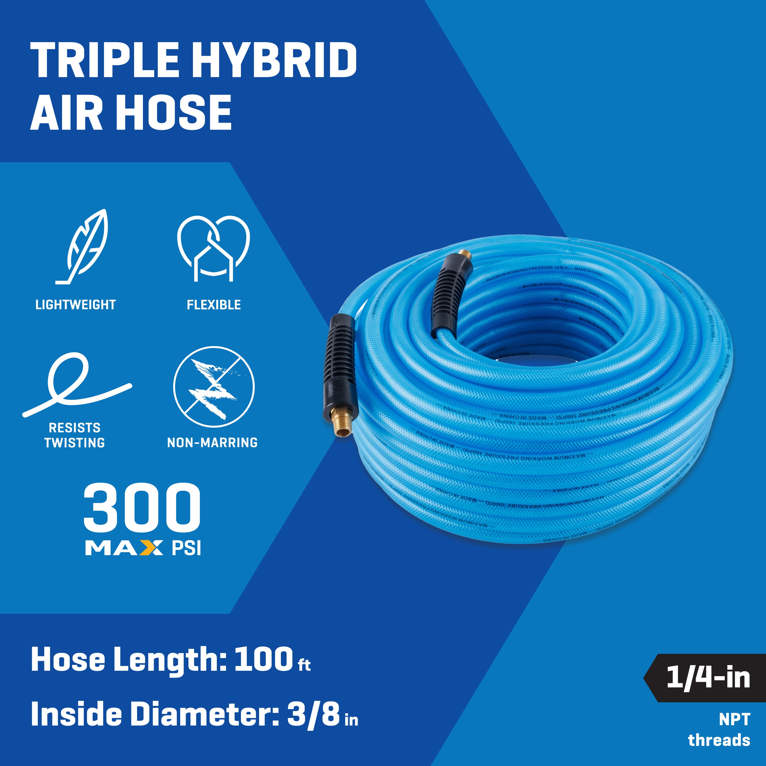Kobalt 3/8-in x 100-ft Triple Hybrid Air Hose