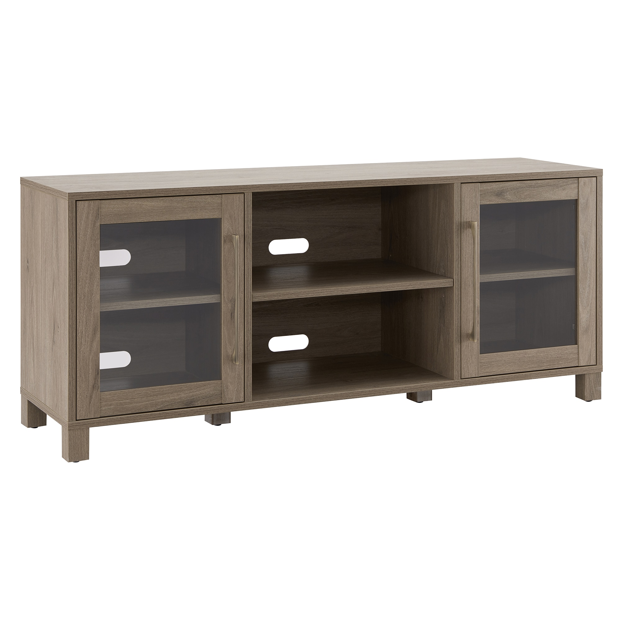 Hailey Home TV1362 Quincy Transitional Gray Wash TV stand ( Accommodates TVs up to 70-in )