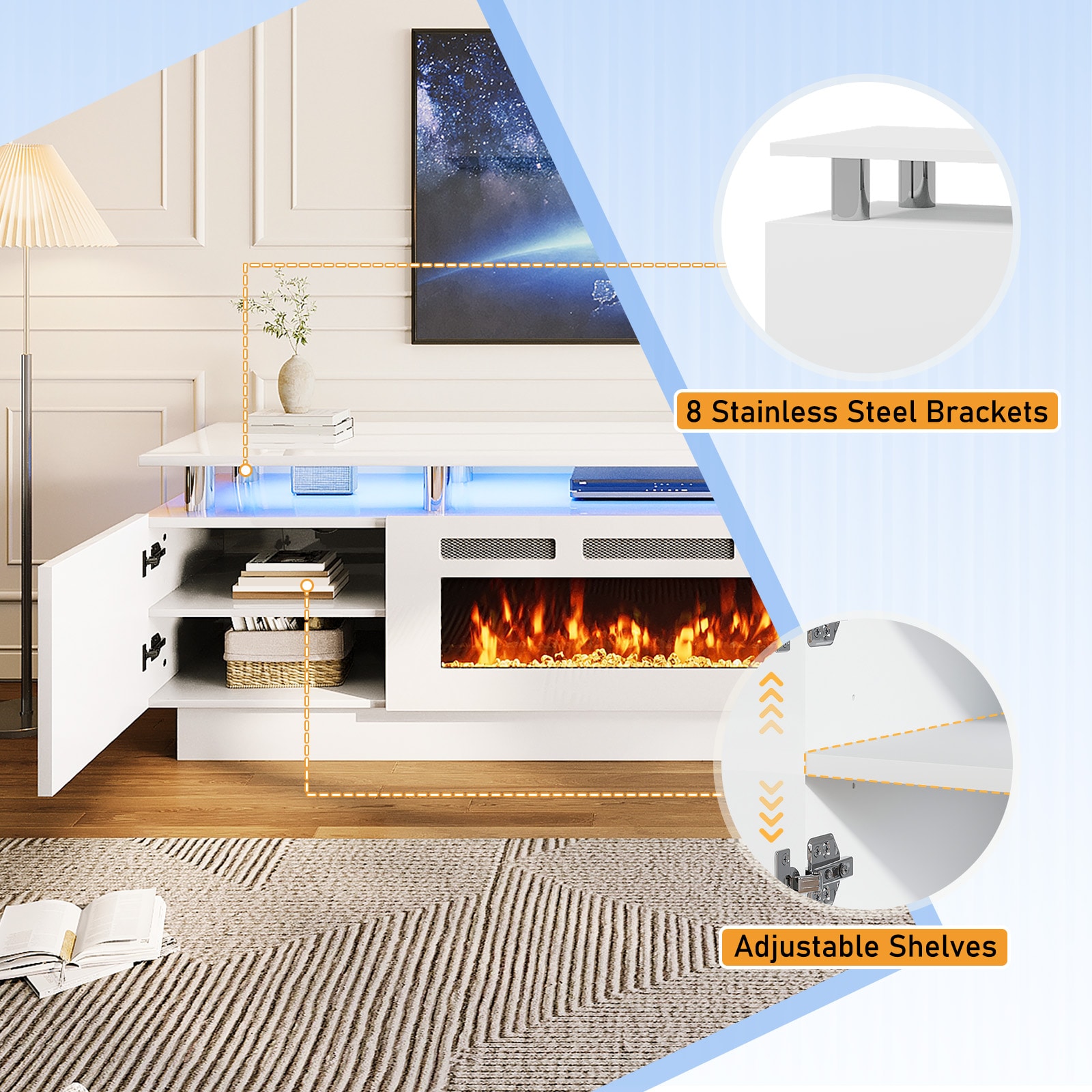 Bapipro TE31A14WW Electric-Fireplaces - View #7