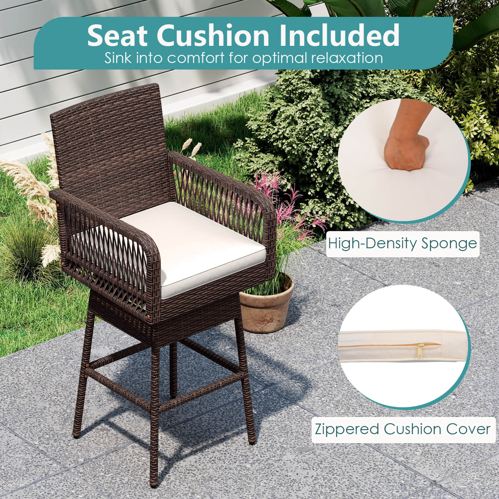 Costway HCST08973 stools - View #4