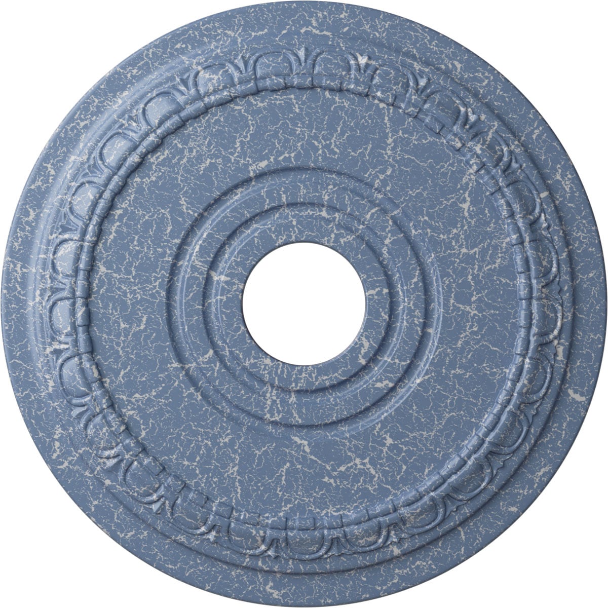 Ekena Millwork CM17MUAMC Munich 17.5-Inches W x 17.5-Inches L Painted Americana Crackle Polyurethane Whole Ceiling Medallion