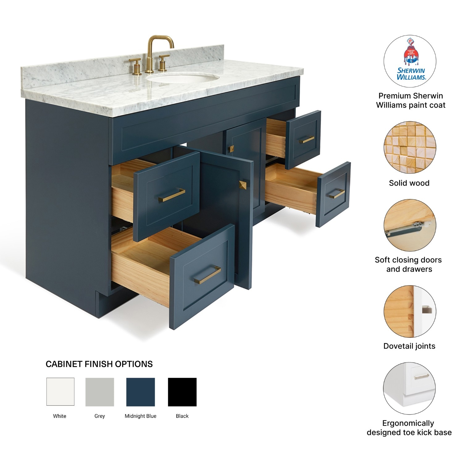 ARIEL F061SCWOVOMNB Bath-Vanity-Combo - View #5