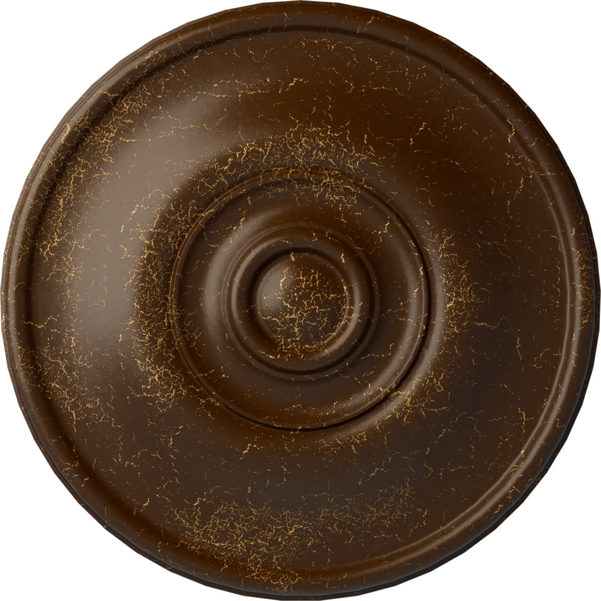 Ekena Millwork CM12JERBC Jefferson 11.75-in W x 11.75-in L Painted Root Beer Crackle Polyurethane Whole Ceiling Medallion