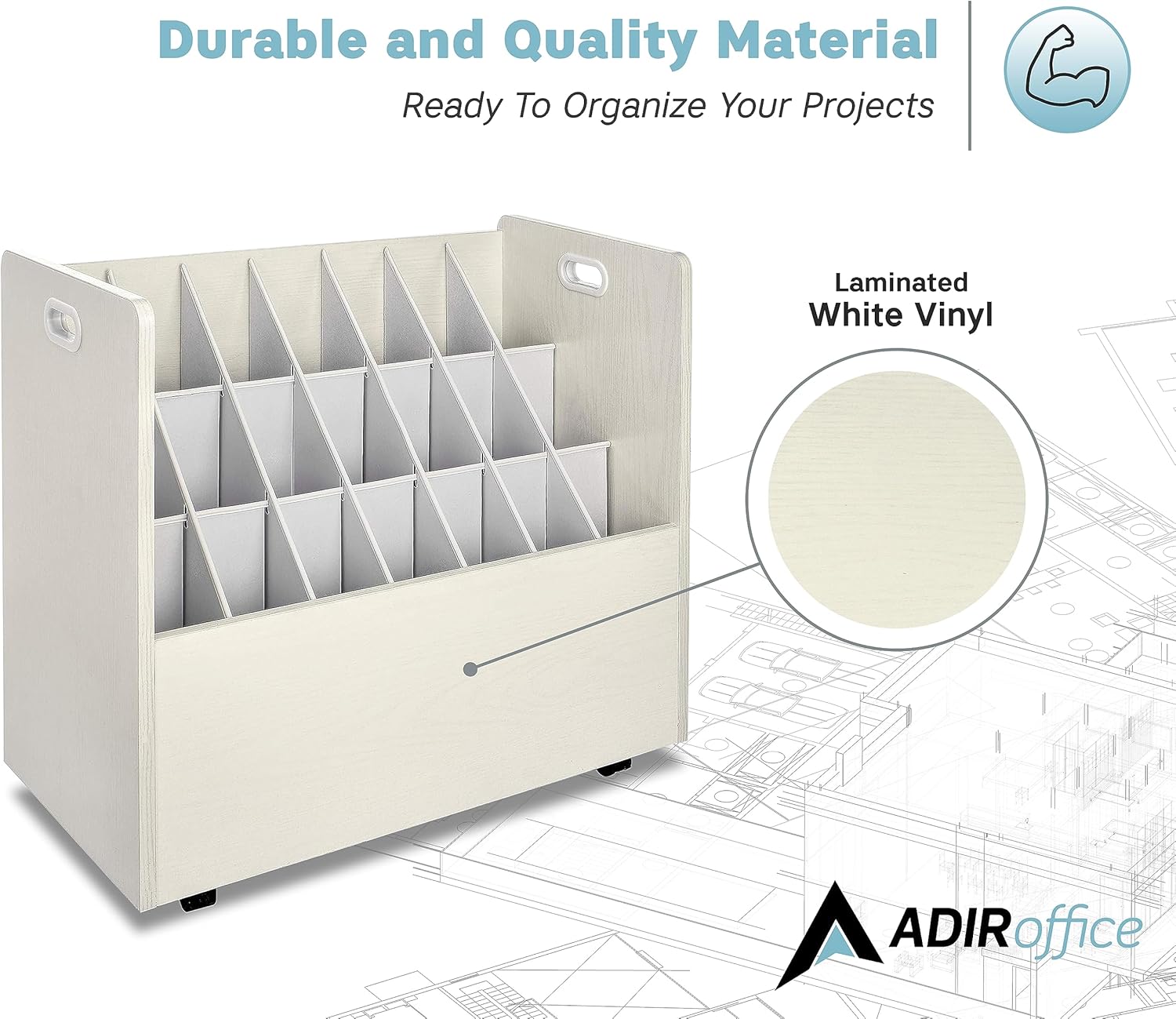 AdirOffice WHI625 Office-Accessories - View #5