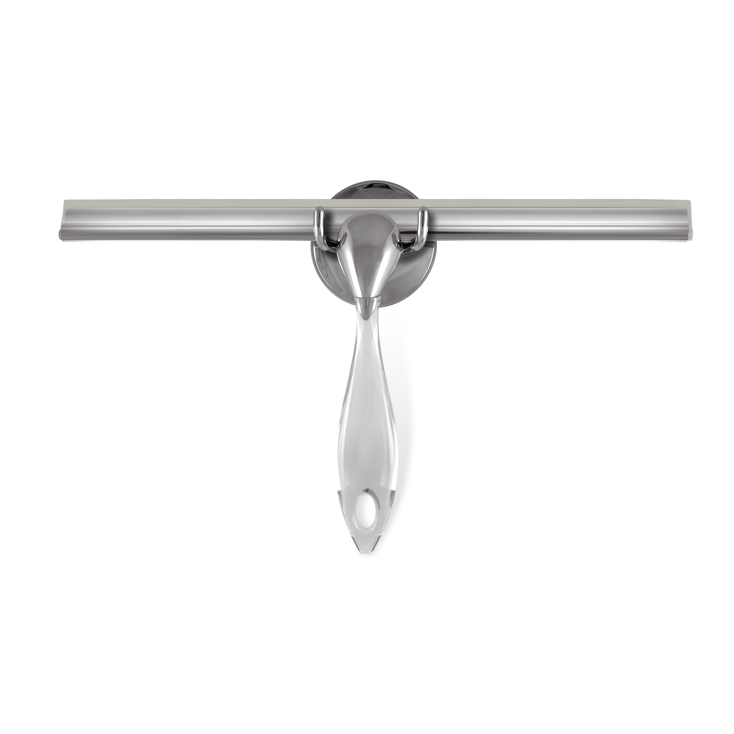 Zadro ZSQ3 12-Inch x  7-Inch Long Shower Squeegee with Wall Mount Bracket 12-Inch Silicone Blade