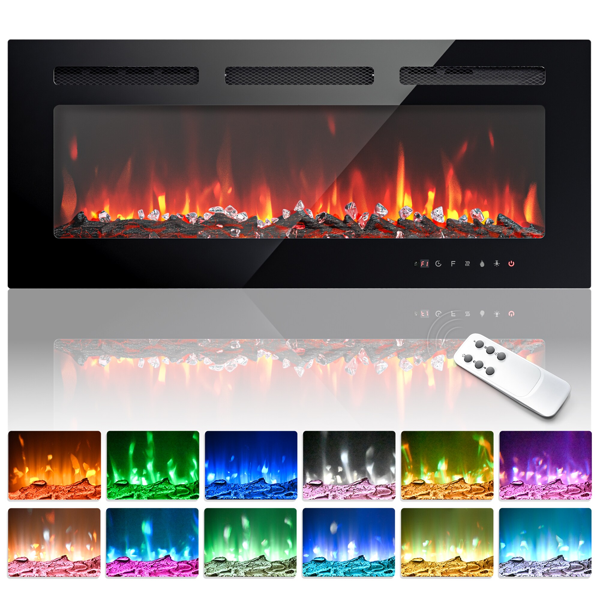 Euhomy EF002-40BL-E-LS-SC Electric-Fireplaces - View #6