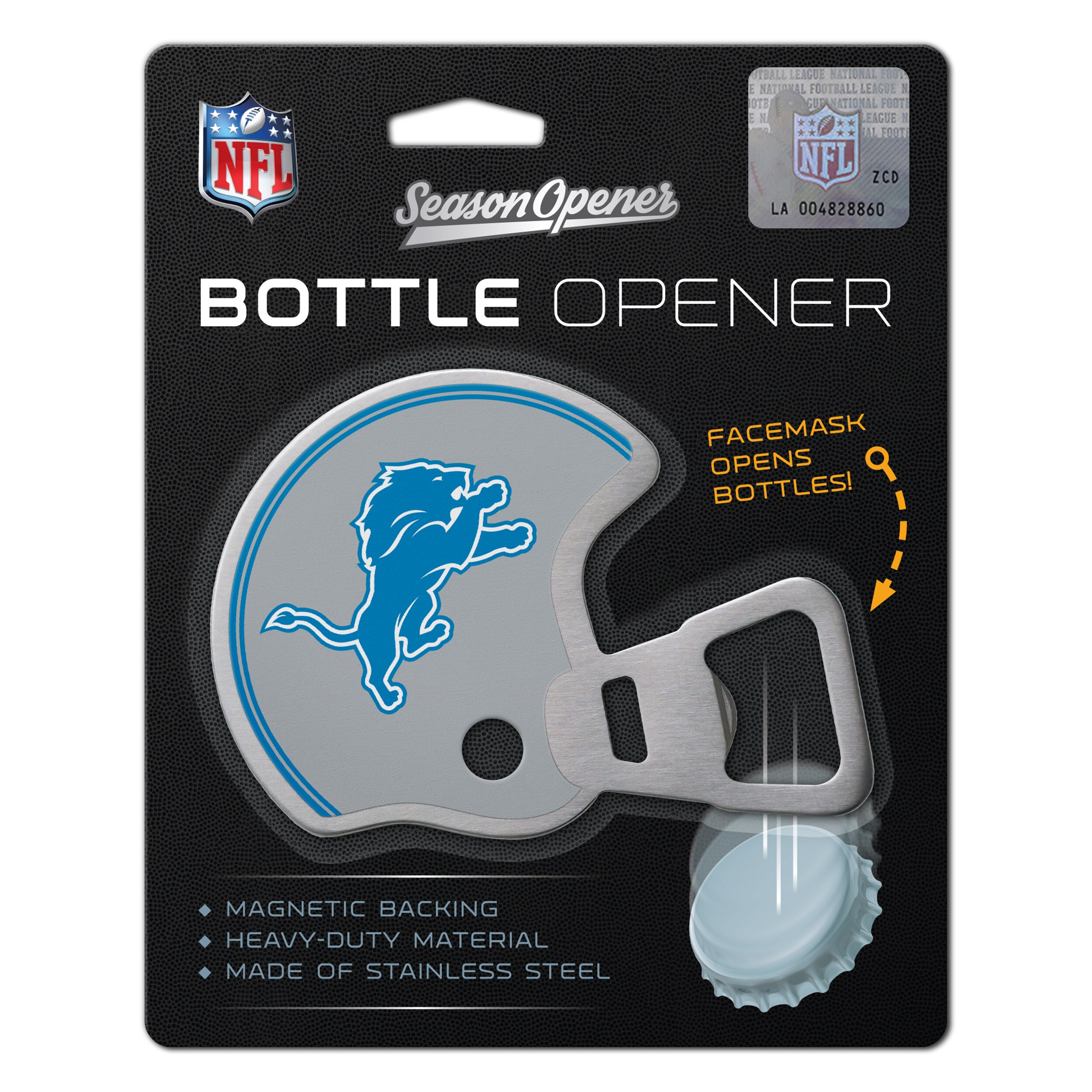 Detroit Lions Large NFL Team Color Clear Sports Bottle