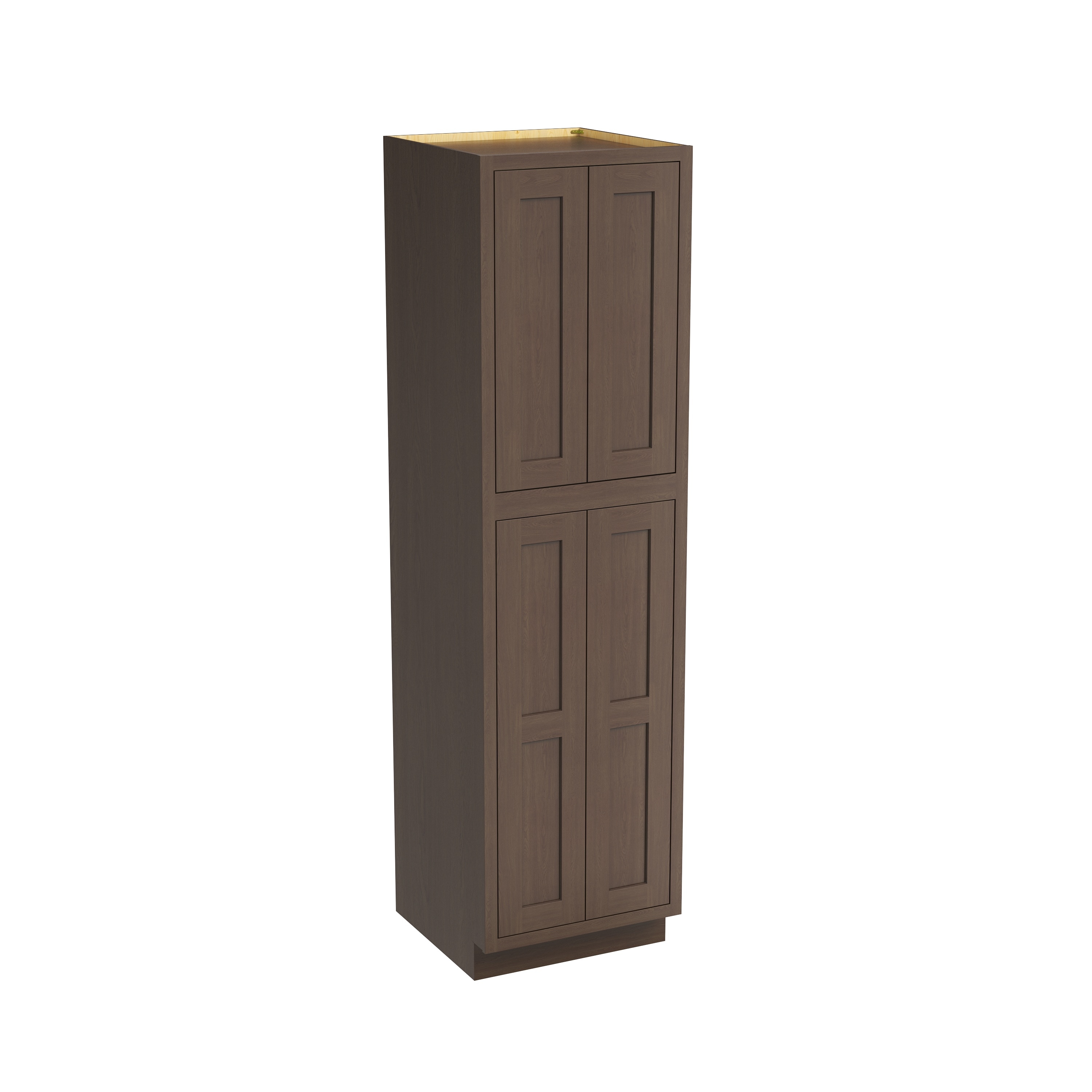 CASAINC 24 in. W x 25 in. D x 90 in. H 4-Door Tall Pantry Cabinet in Truffle Brown with Adjustable Shelves