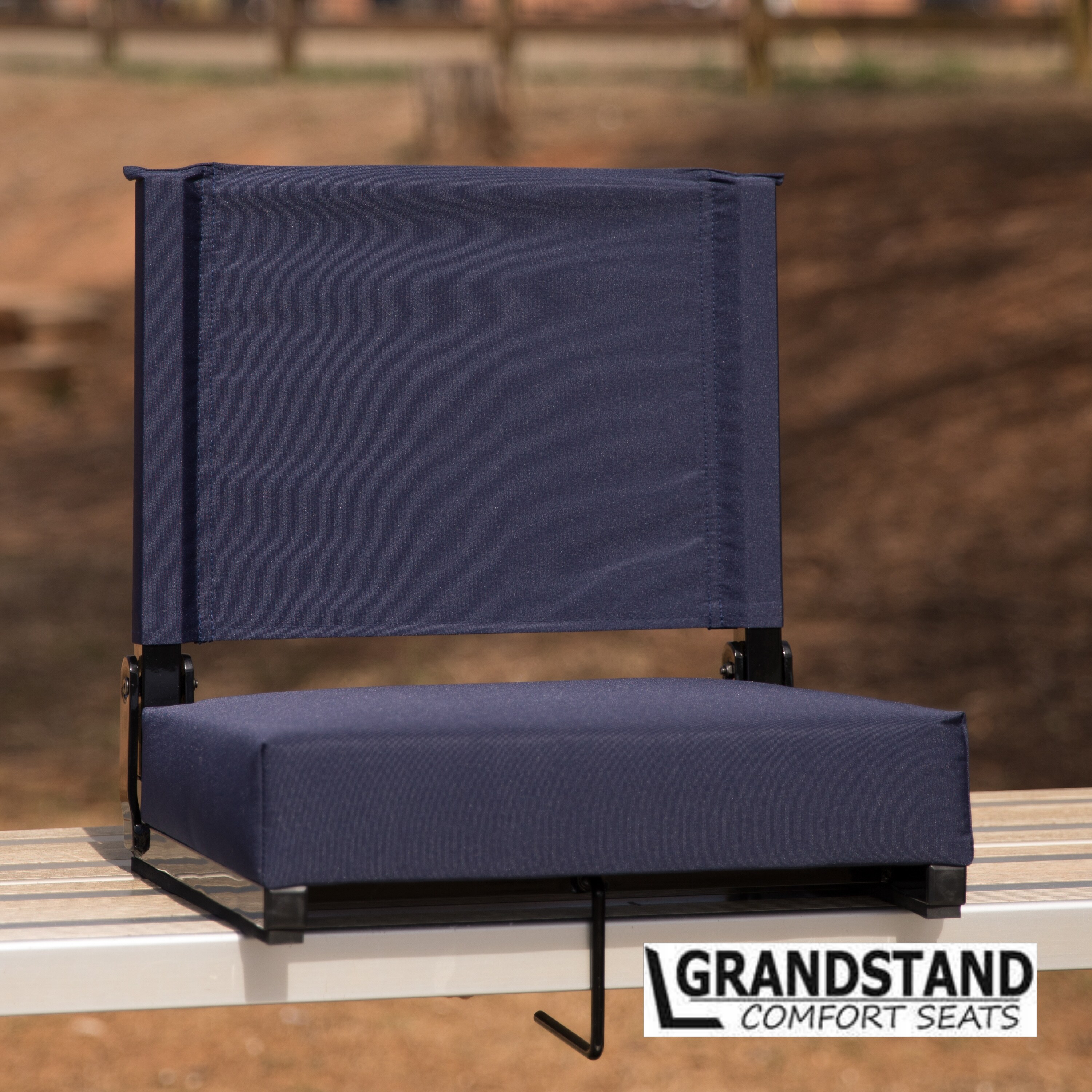 Folding Stadium Seat Cushion for Bleachers Navy / A