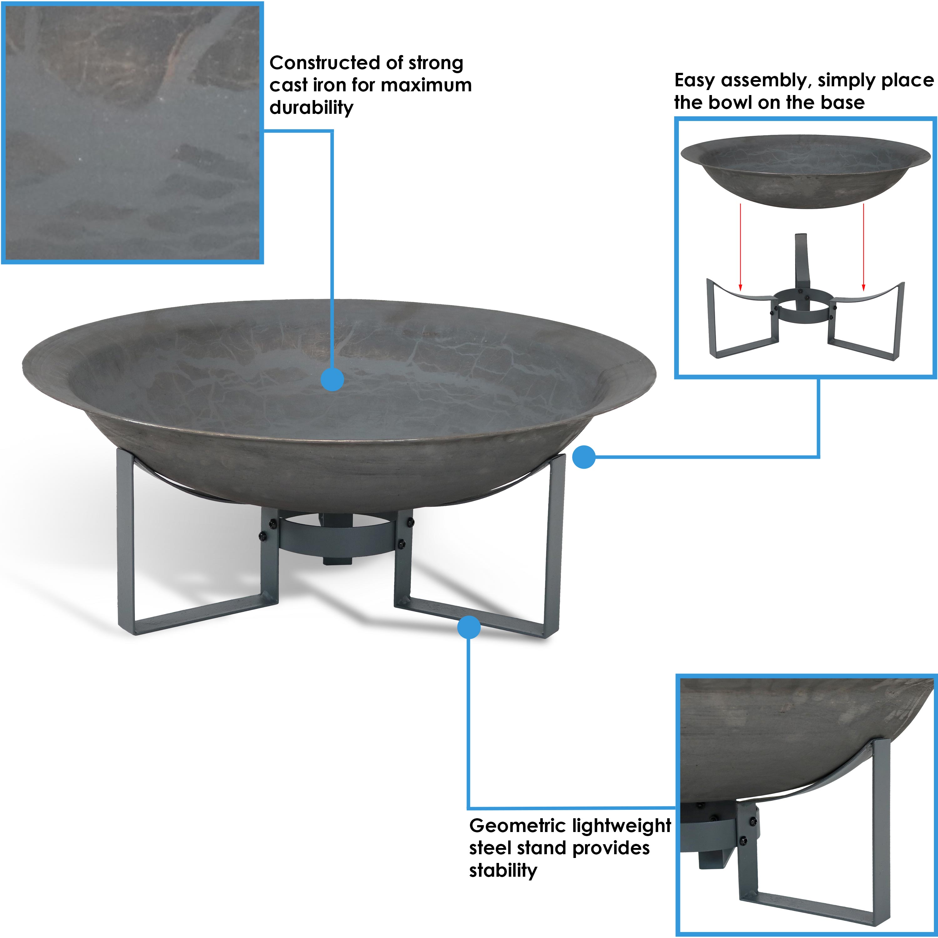 Sunnydaze Decor RCM-LG526 Outdoor-Woodburning-Firepits - View #3