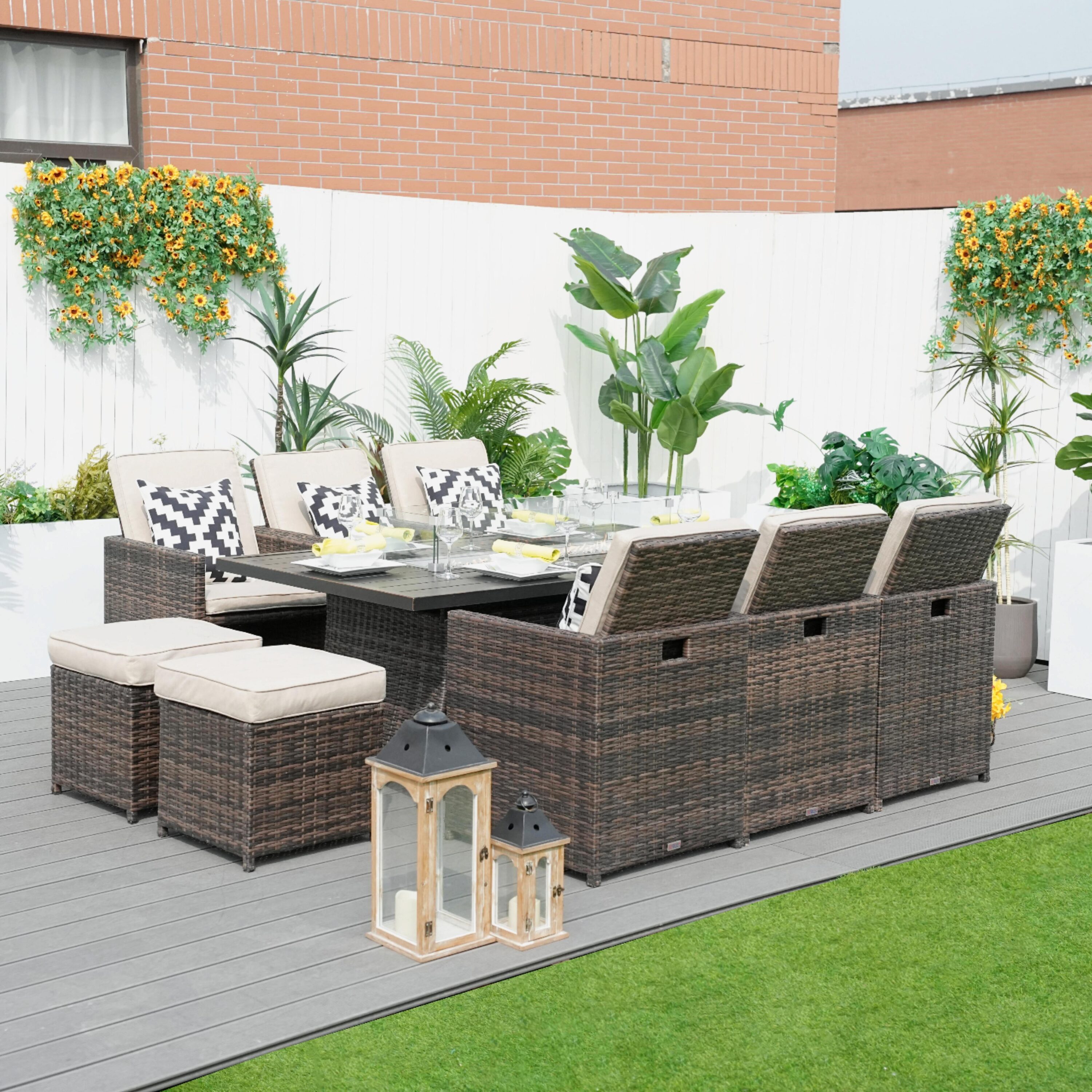 Direct Wicker DWG-1634RA-BR Patio-Dining-Sets - View #7