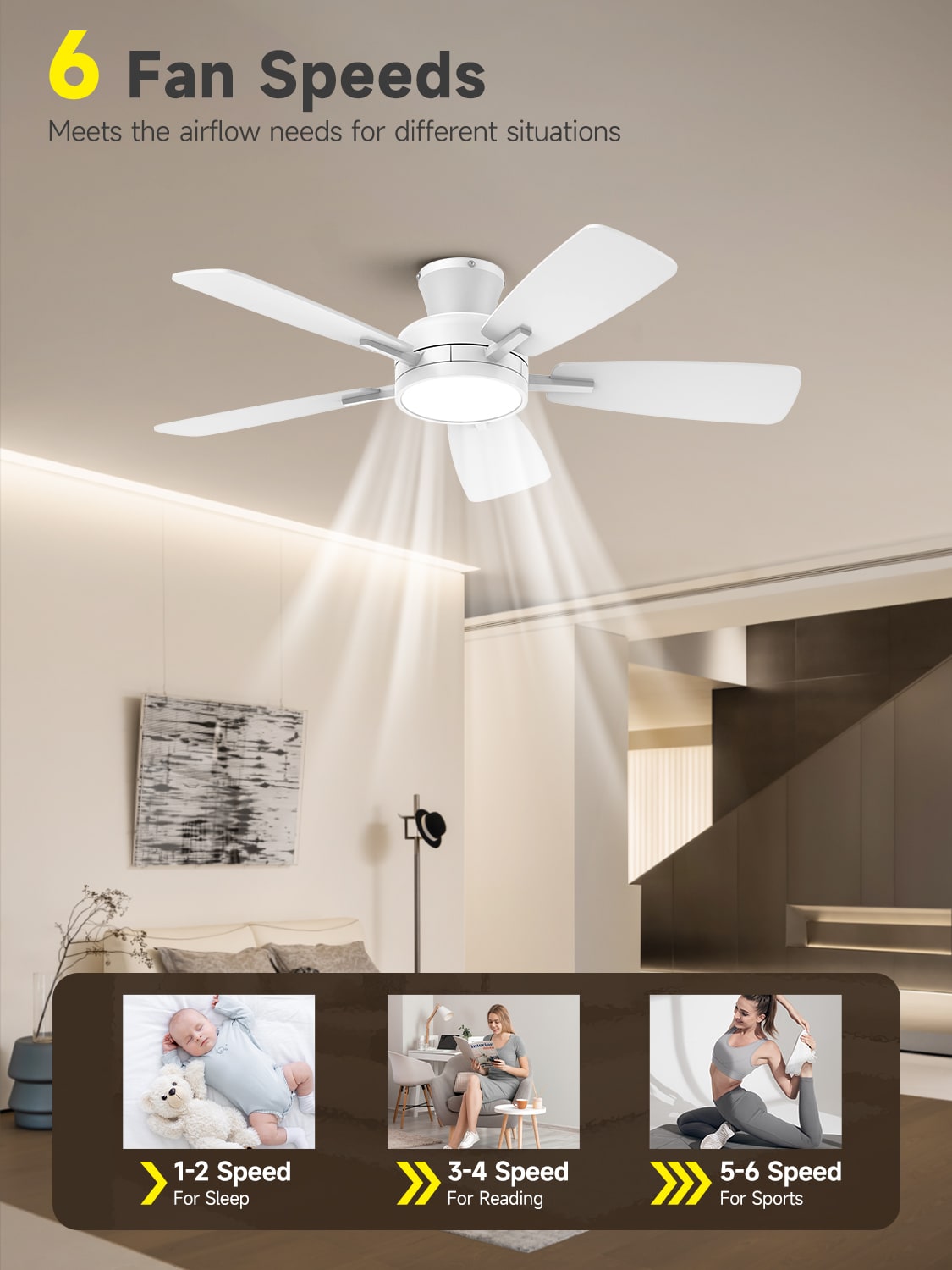 TALOYA TLY46-WE-5X-T5 Ceiling-Fans - View #5