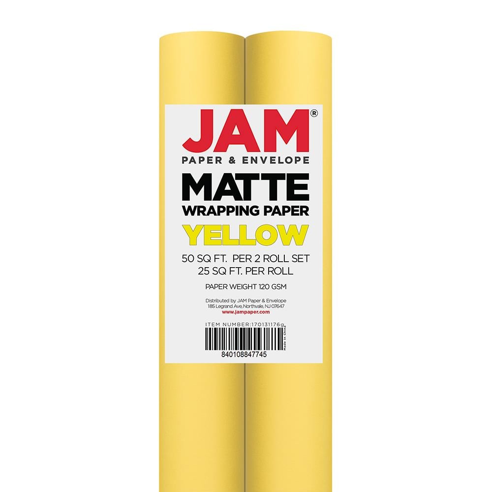 JAM PAPER Gift Wrap Matte Wrapping Paper 25 Sq Ft per Roll Matte