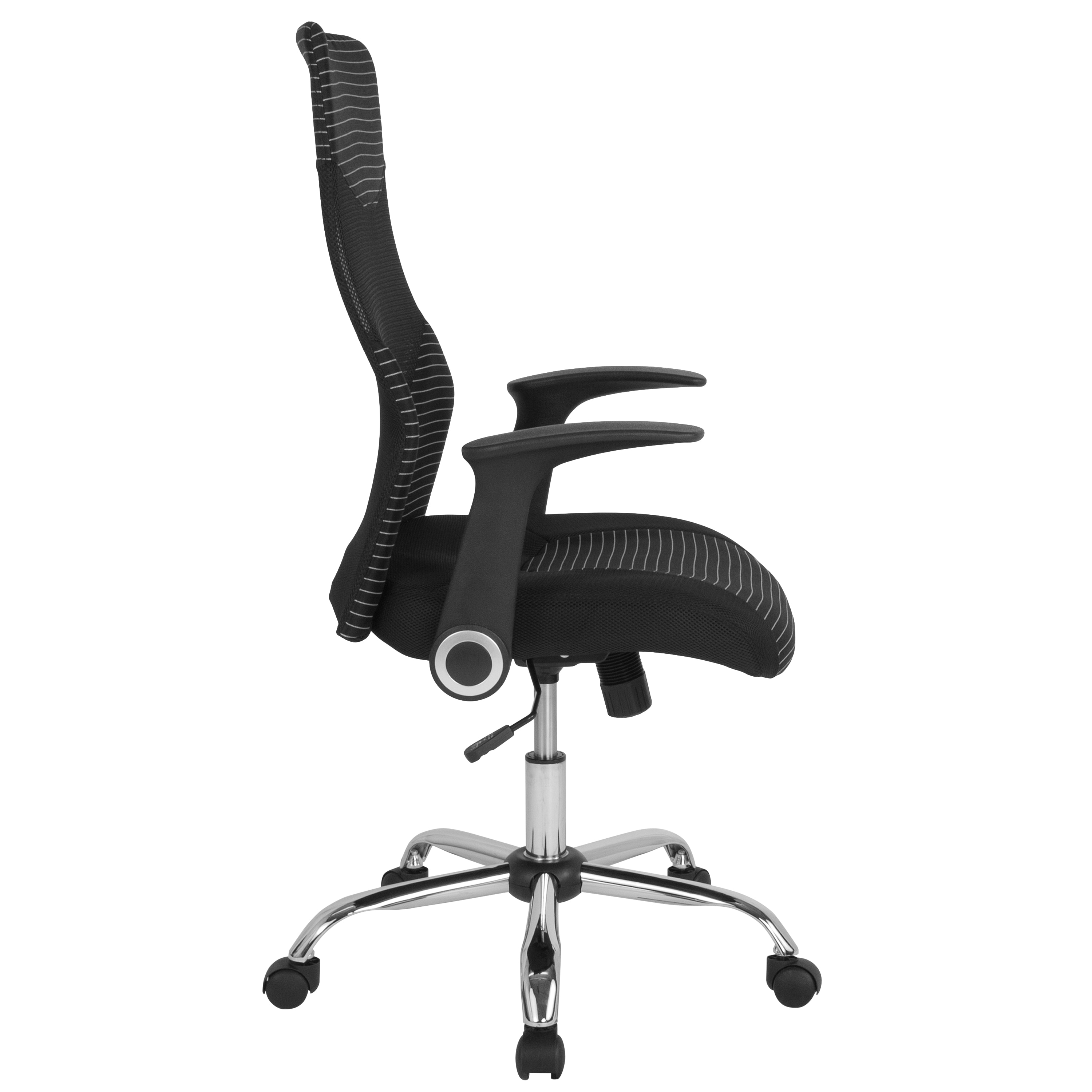 Milford High Back Black and White Mesh Executive Office Chair