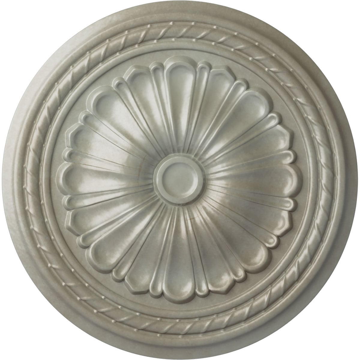 Ekena Millwork CM20ALFLS Alexa 20.5-in W x 20.5-in L Painted Flash Gold Polyurethane Whole Ceiling Medallion