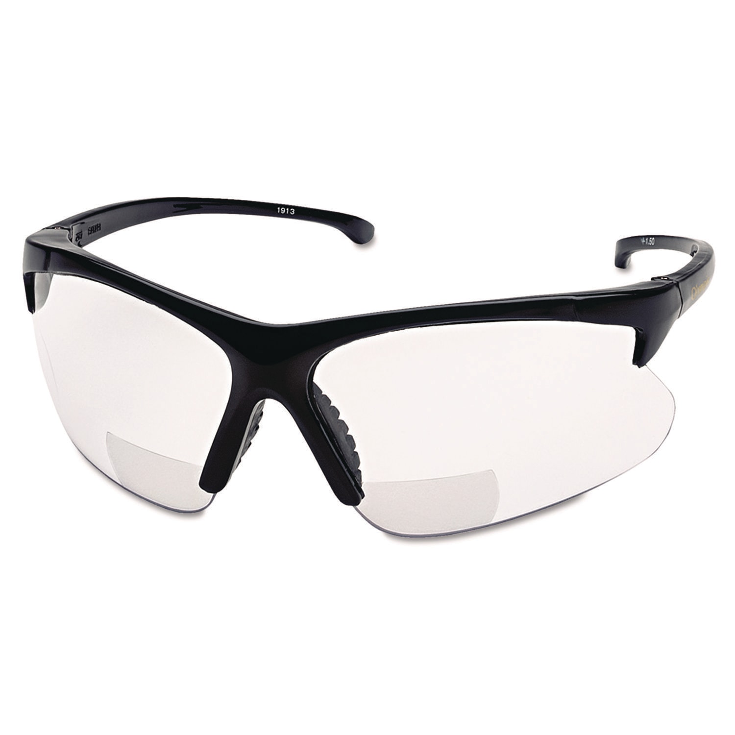 Smith & Wesson V60 30-06 Safety Reader Eyewear 2.0+ Diopter Black Half Frame Clear Dual Lens