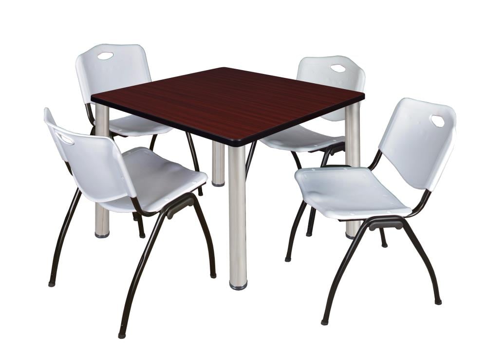 Regency TB3636MHBPCM47GY Breakroom Brown 4-Person Training Table (36-in W x 29-in H)
