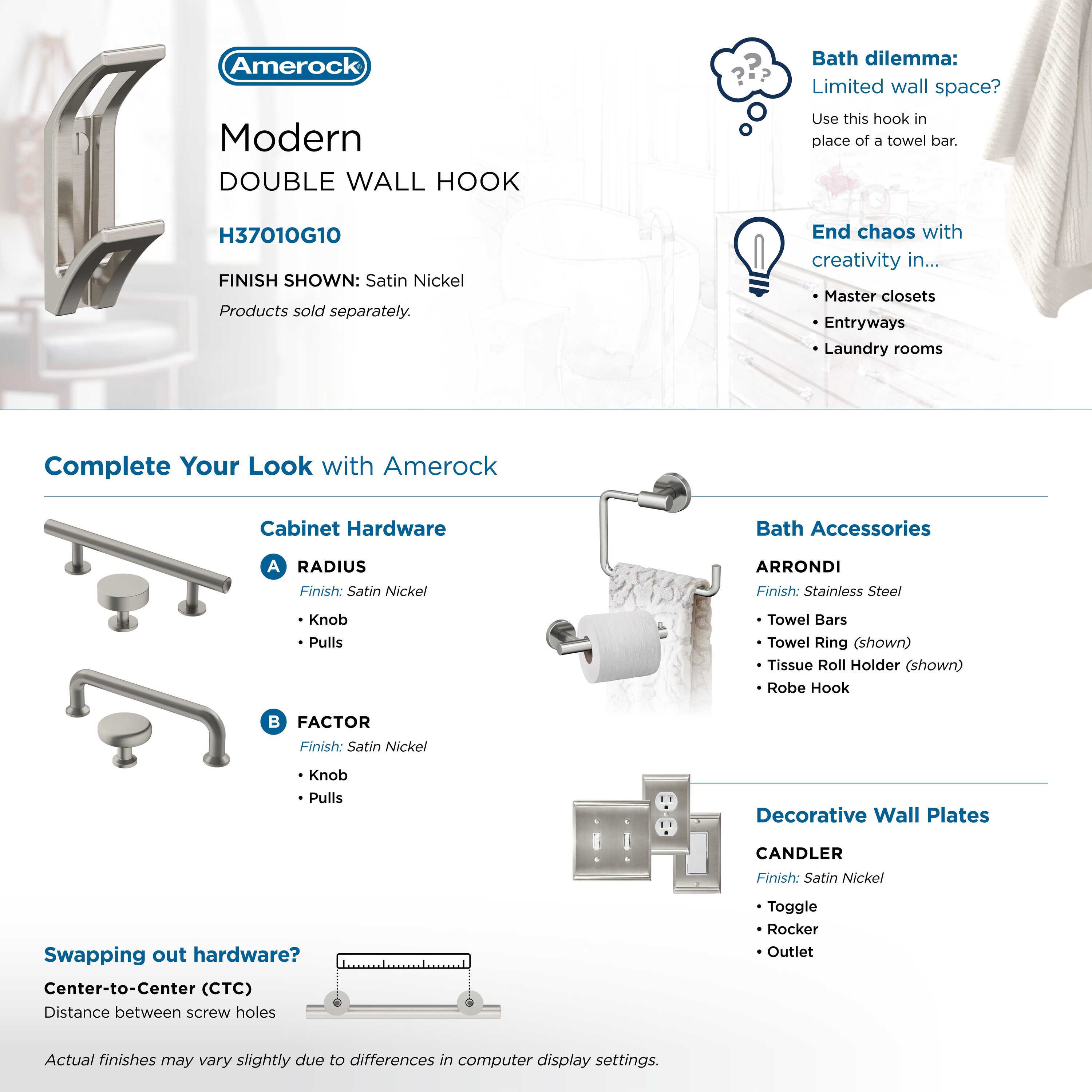 Amerock H37010G10 Decorative-Wall-Hooks - View #6