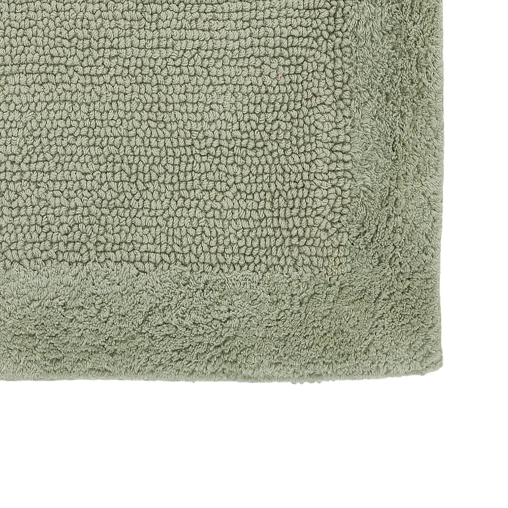 Sage Green Cotton Reversible 2-Piece Bath Rug Set