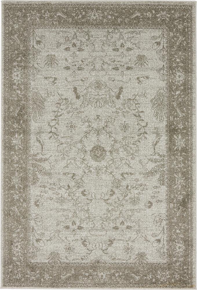 Unique Loom 3133381 Floral La Jolla 4 x 6 (ft) Loomed Polypropylene Light Gray/Dark Gray Rectangular Indoor Floral/Botanical Area rug