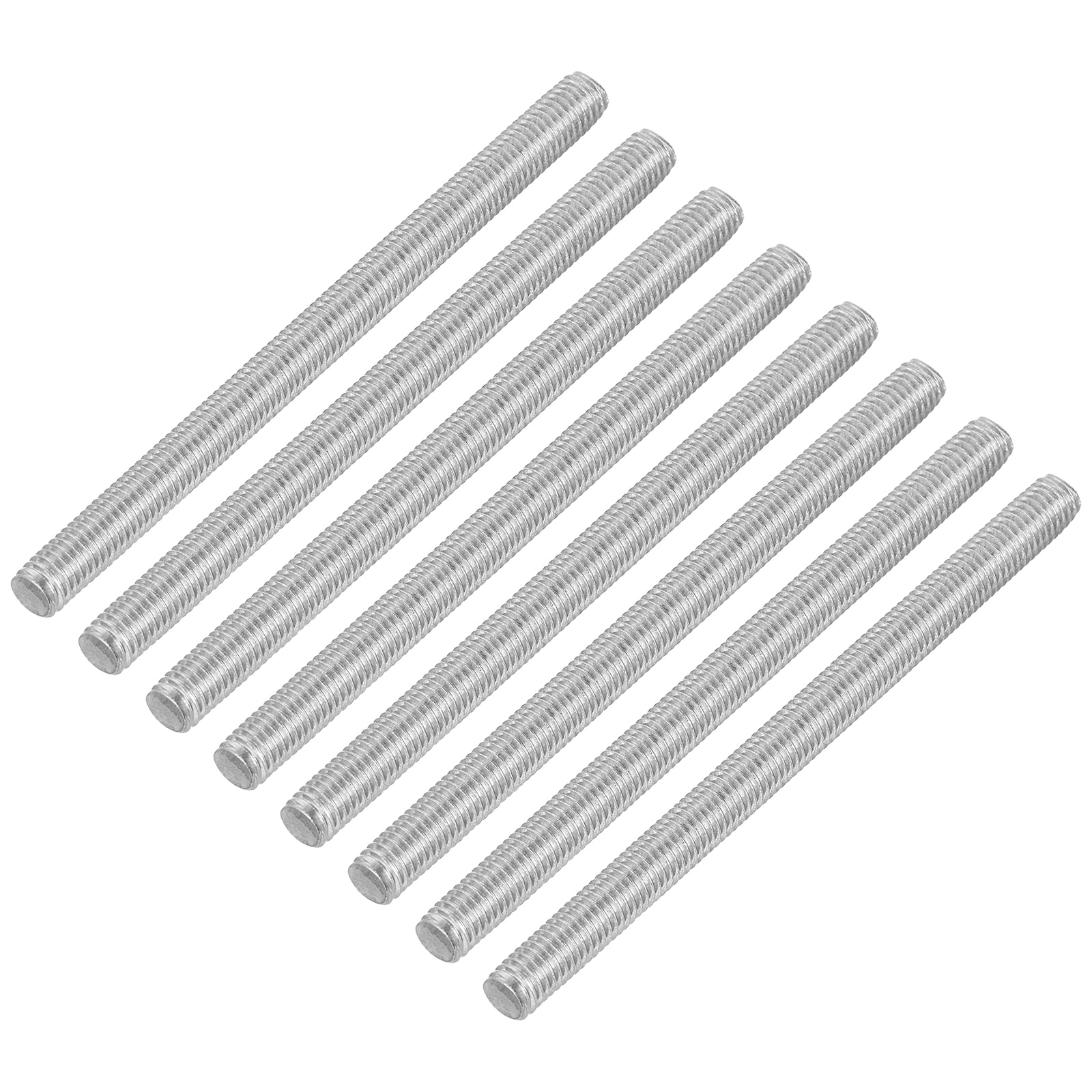 Unique Bargains 8pcs Fully Threaded Rod M5 x 75mm 304 Stainless Steel Right Hand Thread Bar Studs M5-0.8 Thread Pitch for Furniture Machinery Assembly