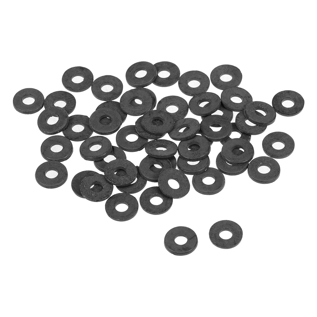 Unique Bargains Nylon Flat Washer 8mm OD 3mm ID 1mm Thickness for Faucet Pipe Water Hose 50pcs