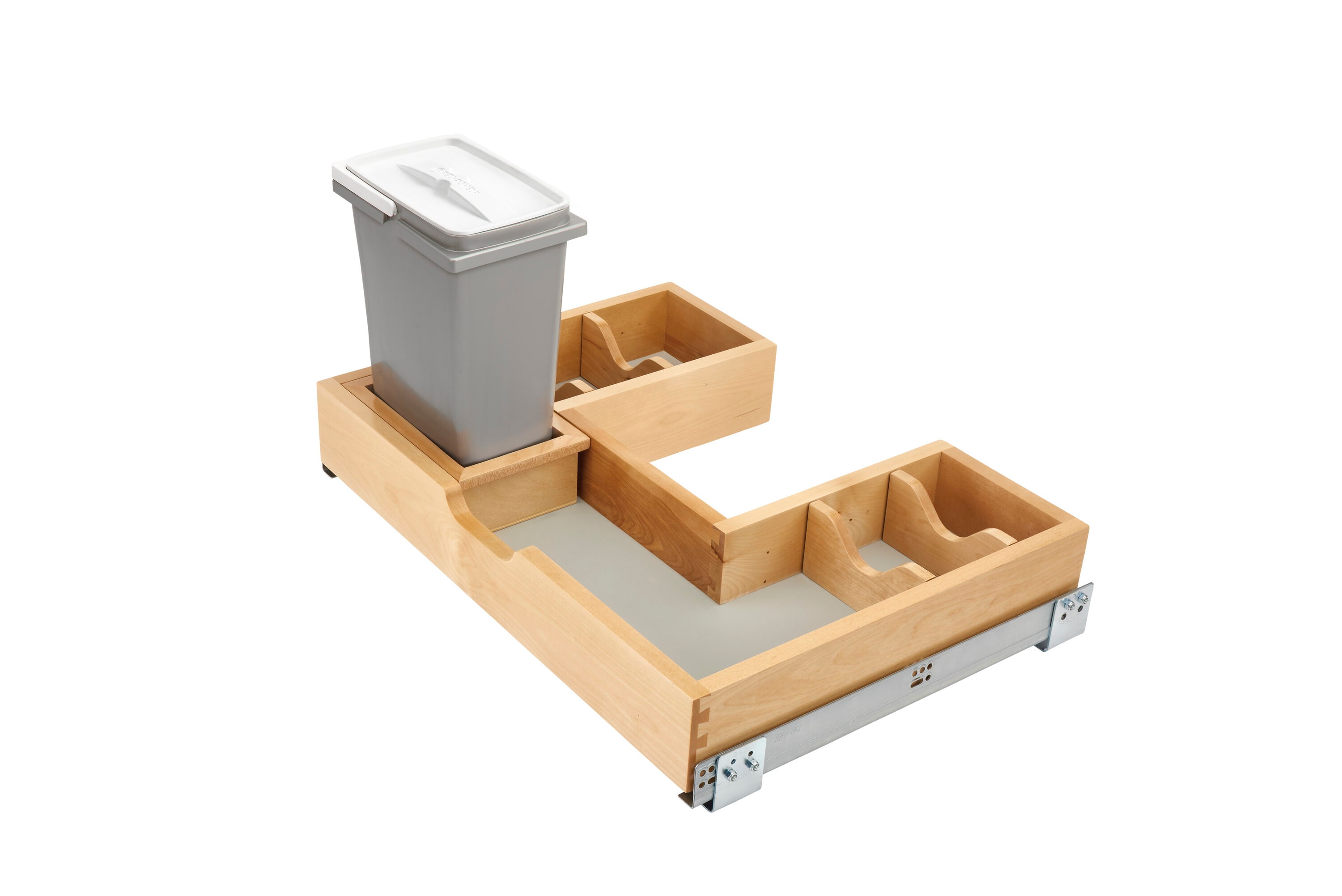 Rev-A-Shelf 486-30VSBSC-BM-1 21.69-in W x 14.25-in H x 18.69-in D 1 -Tier Cabinet-mount Natural Wood Soft Close Pull-out Under-sink organizer