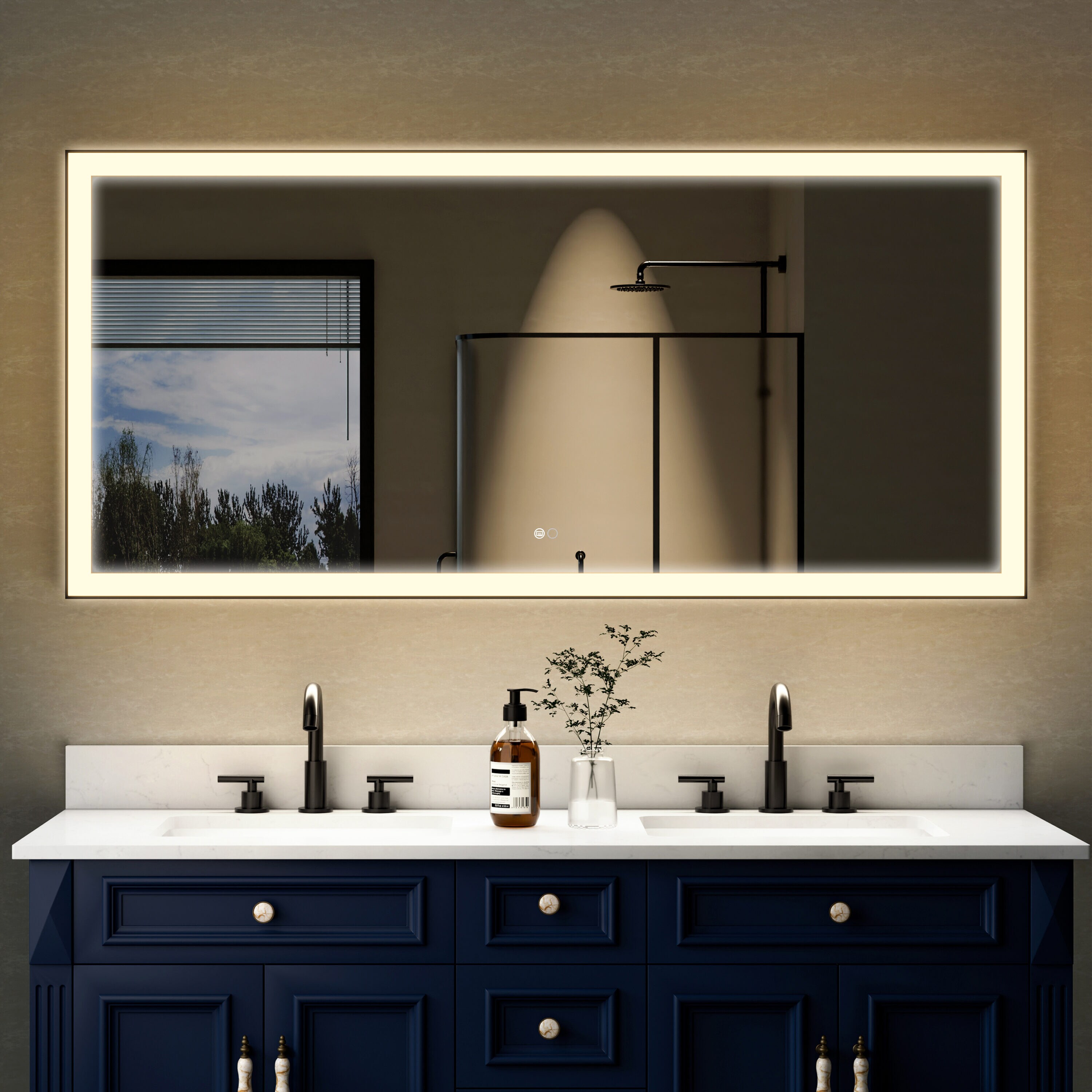 WELLFOR W5FM6028MB Framed-Bath-Mirrors - View #18