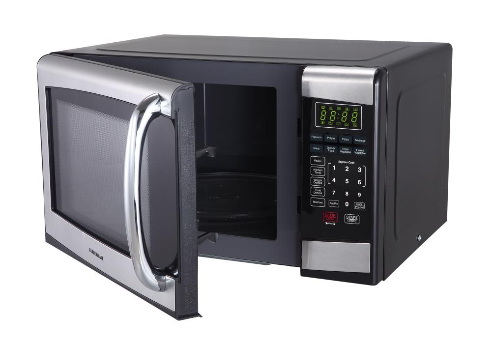 Farberware 0.9-cu ft 900 Countertop Microwave (Stainless Steel/Black ...