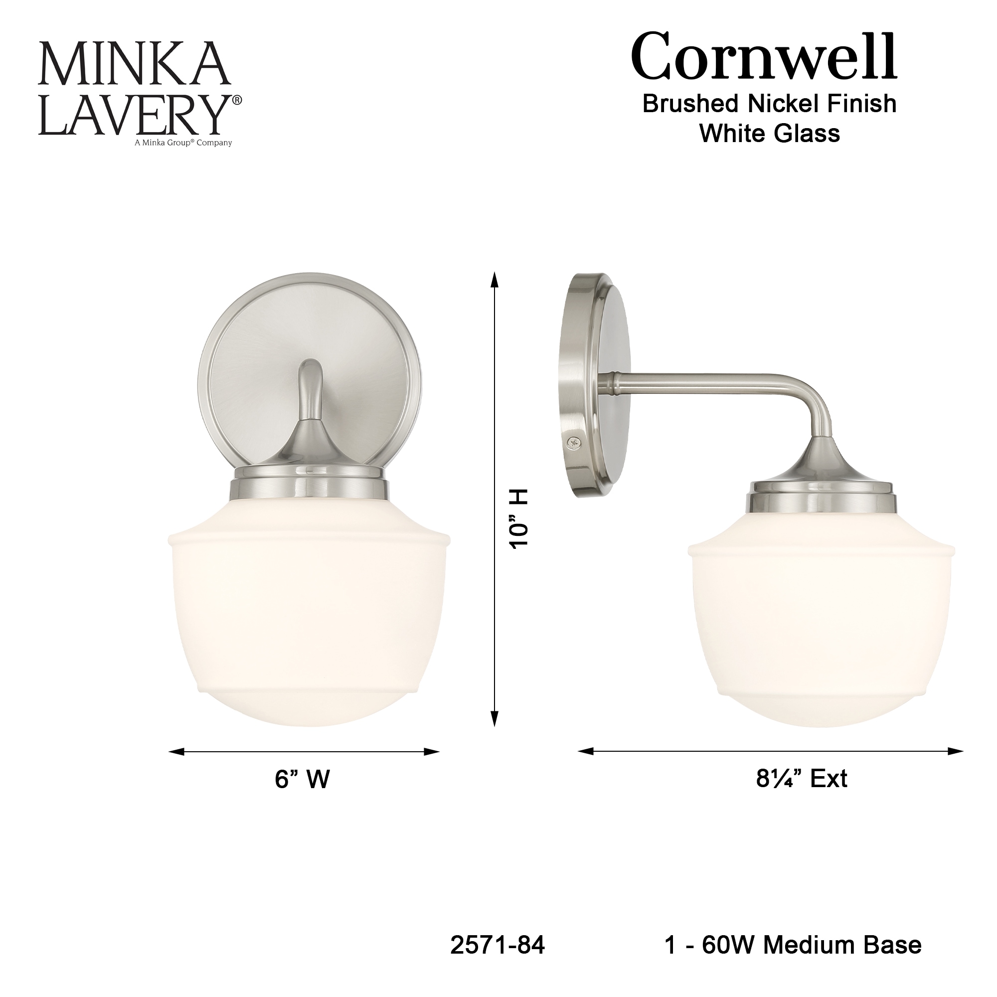 Minka Lavery Cornwell 6 in 1 Light Brushed Nickel Led Modern