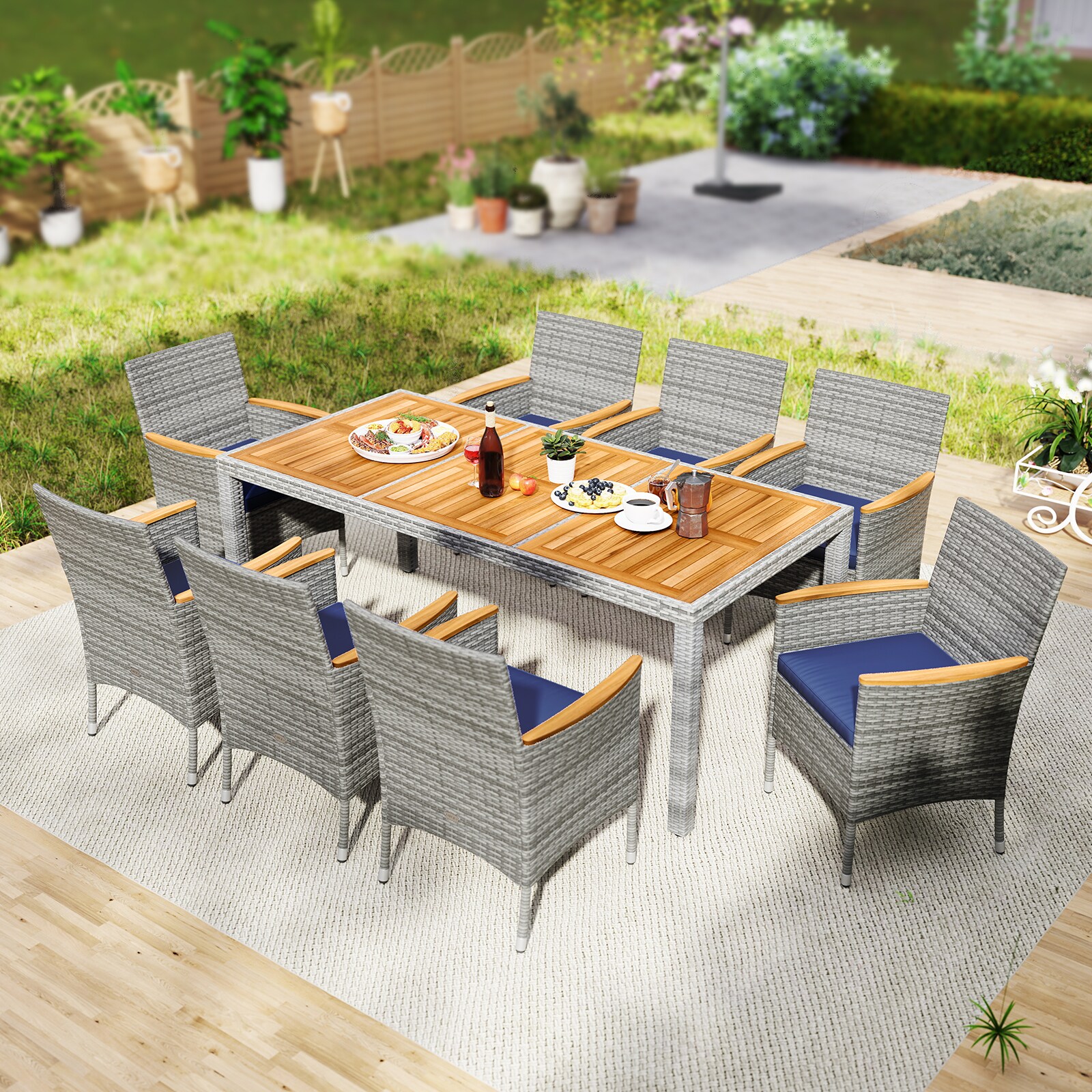 Slickblue D-CO-+YN38137WH Patio-Dining-Sets - View #2
