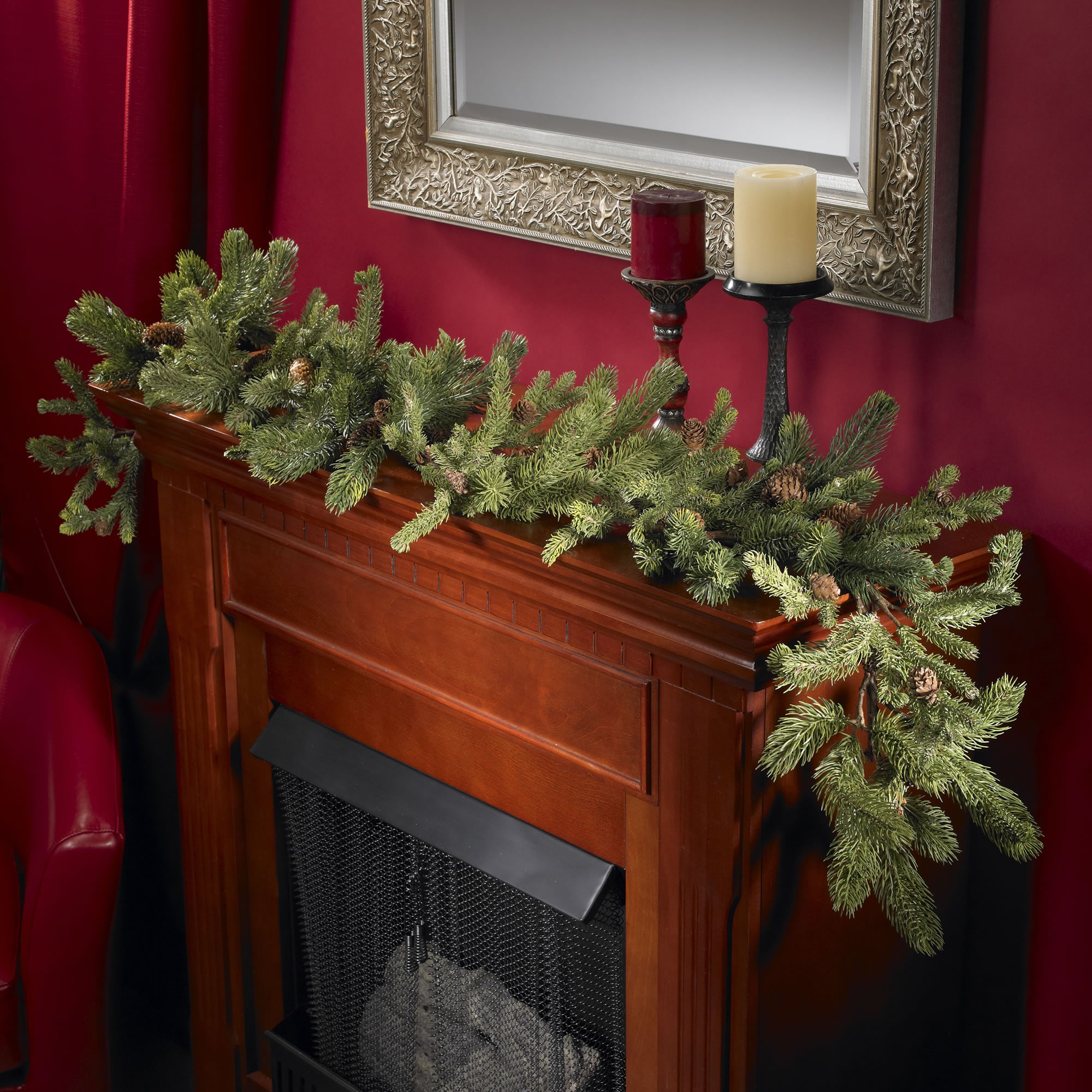 Traditional Pinecone & Pine Needle 60" Faux Garland