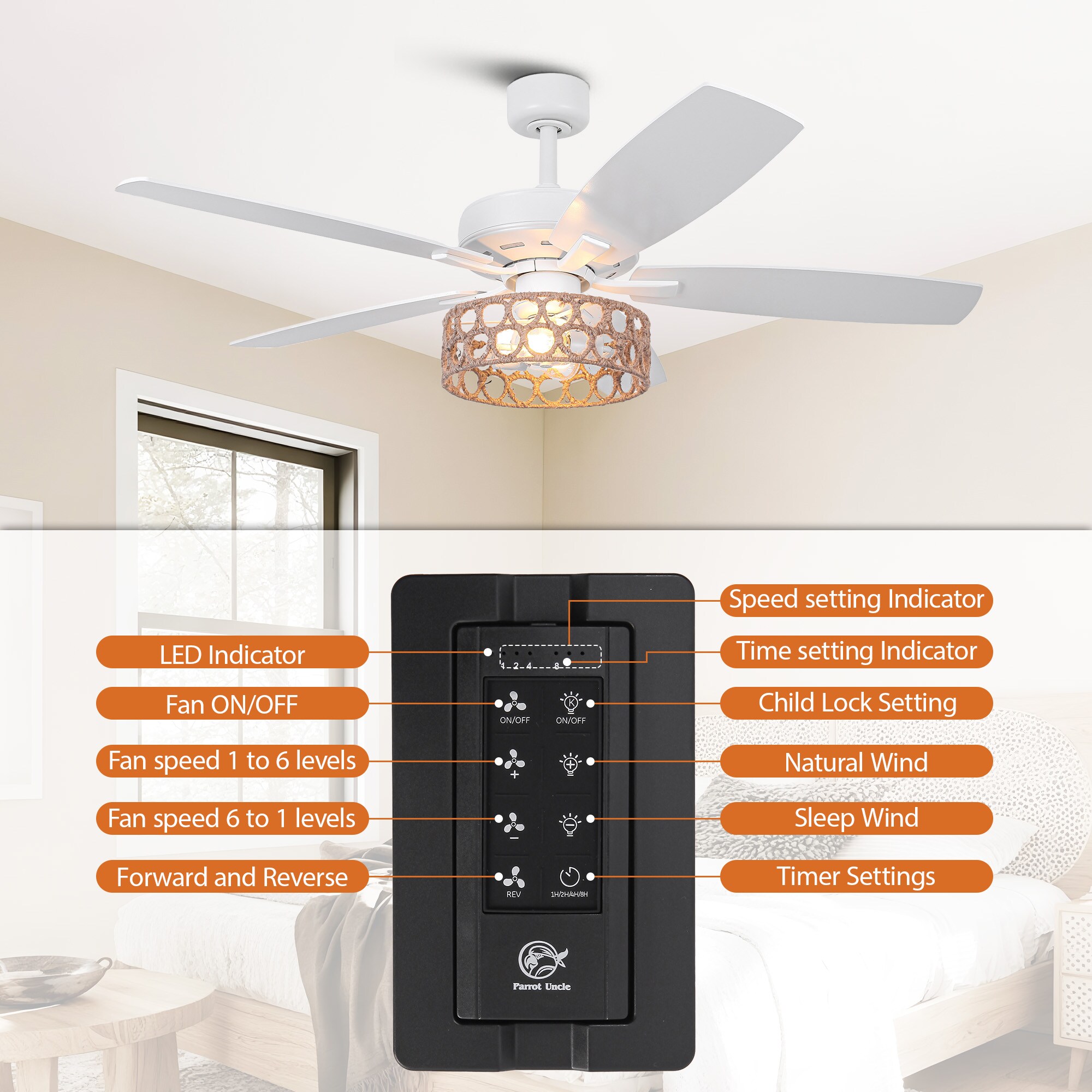 Parrot Uncle F6016 Ceiling-Fans - View #5