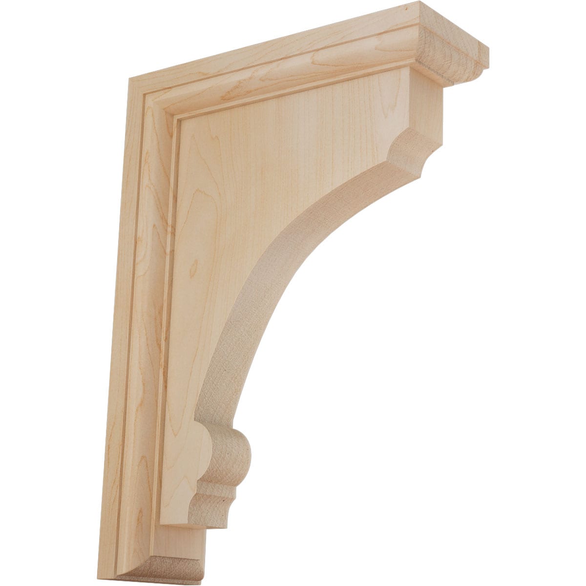Ekena Millwork BKTW02X07X10TMMA Large Thompson 2-1/2-in x 7-in x 10-in Maple Brown Wood Standard bracket
