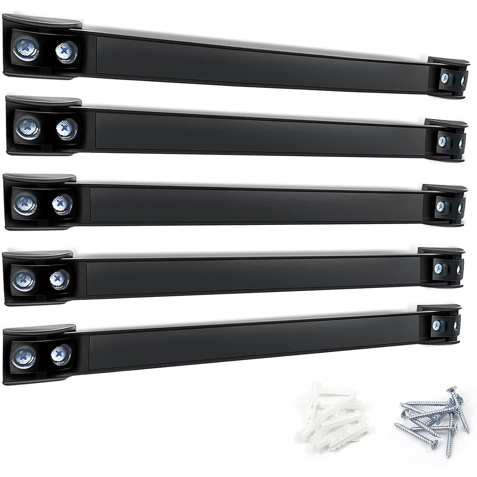 LAIFUCAM  Magnetic Tool Holder Strip 5 pack 12 inch Heavy Duty Tool Organizer Bar for Garage Workshop Kitchen Wall Mount Storage for Wrenches