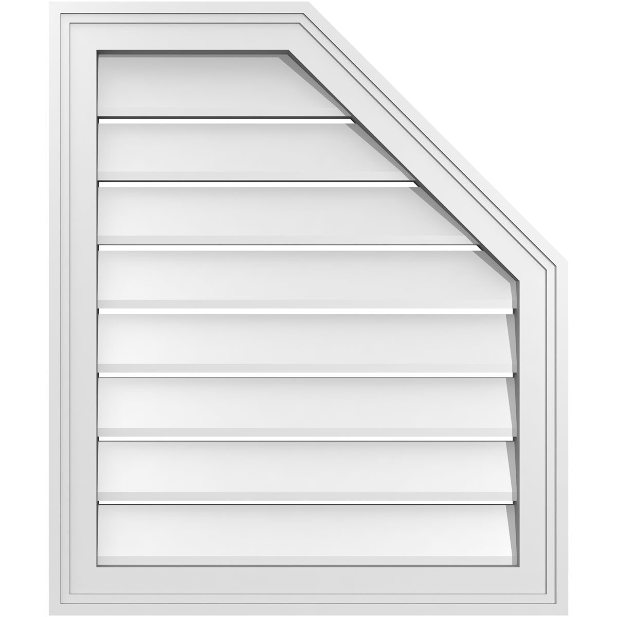 Ekena Millwork GVPOR22X2602SF 22-Inches x 26-Inches Off-white Octagon PVC Gable Louver Vent