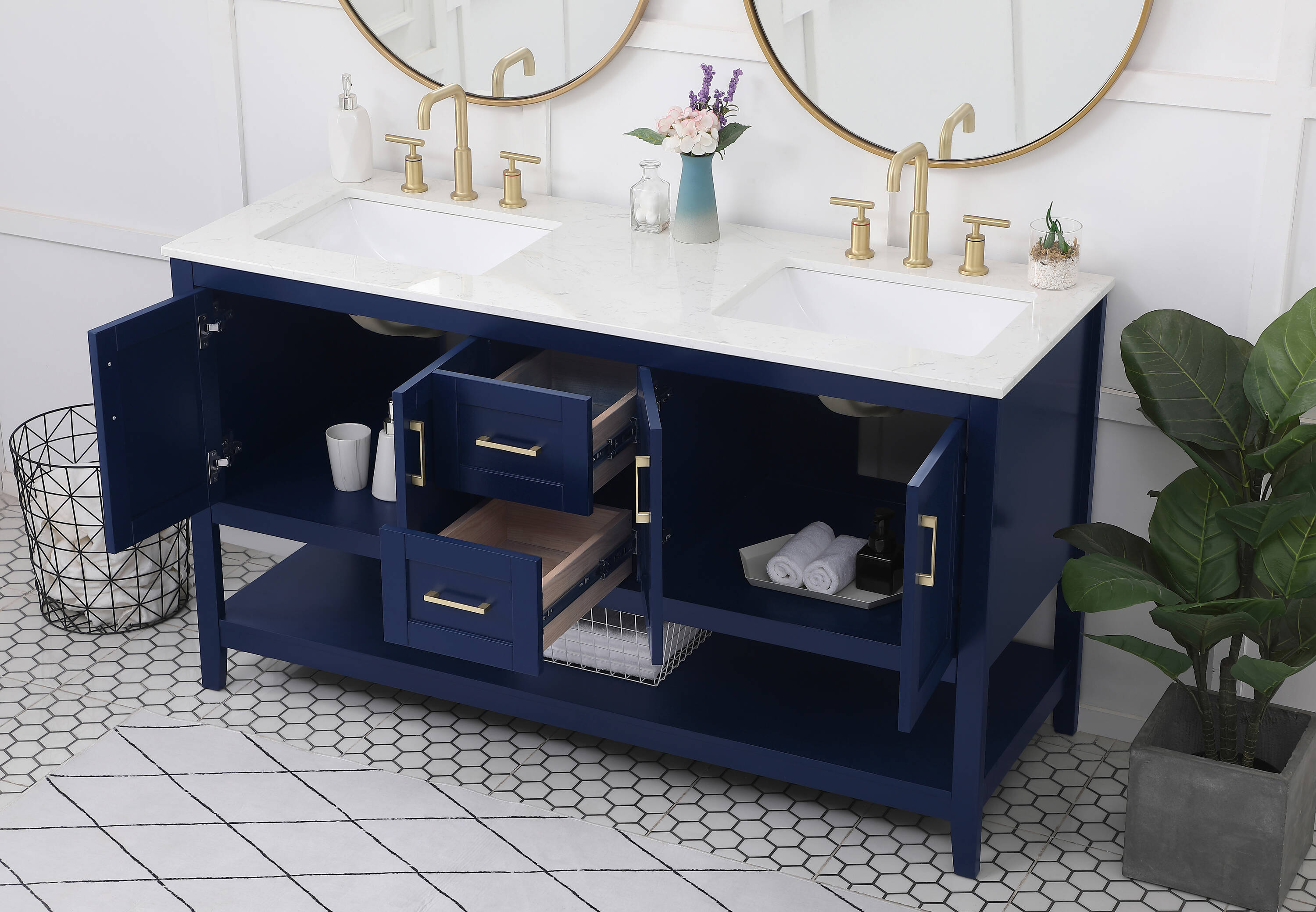 Elegant Decor FI48060DBL Bath-Vanity-Combo - View #9