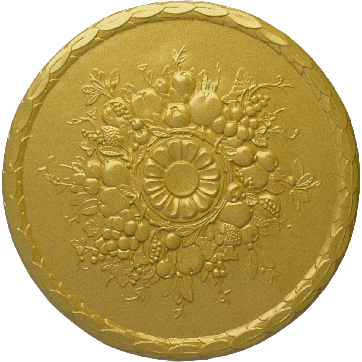 Ekena Millwork CM22ATRGS Anthony Harvest 22.5-in W x 22.5-in L Painted Rich Gold Polyurethane Whole Ceiling Medallion