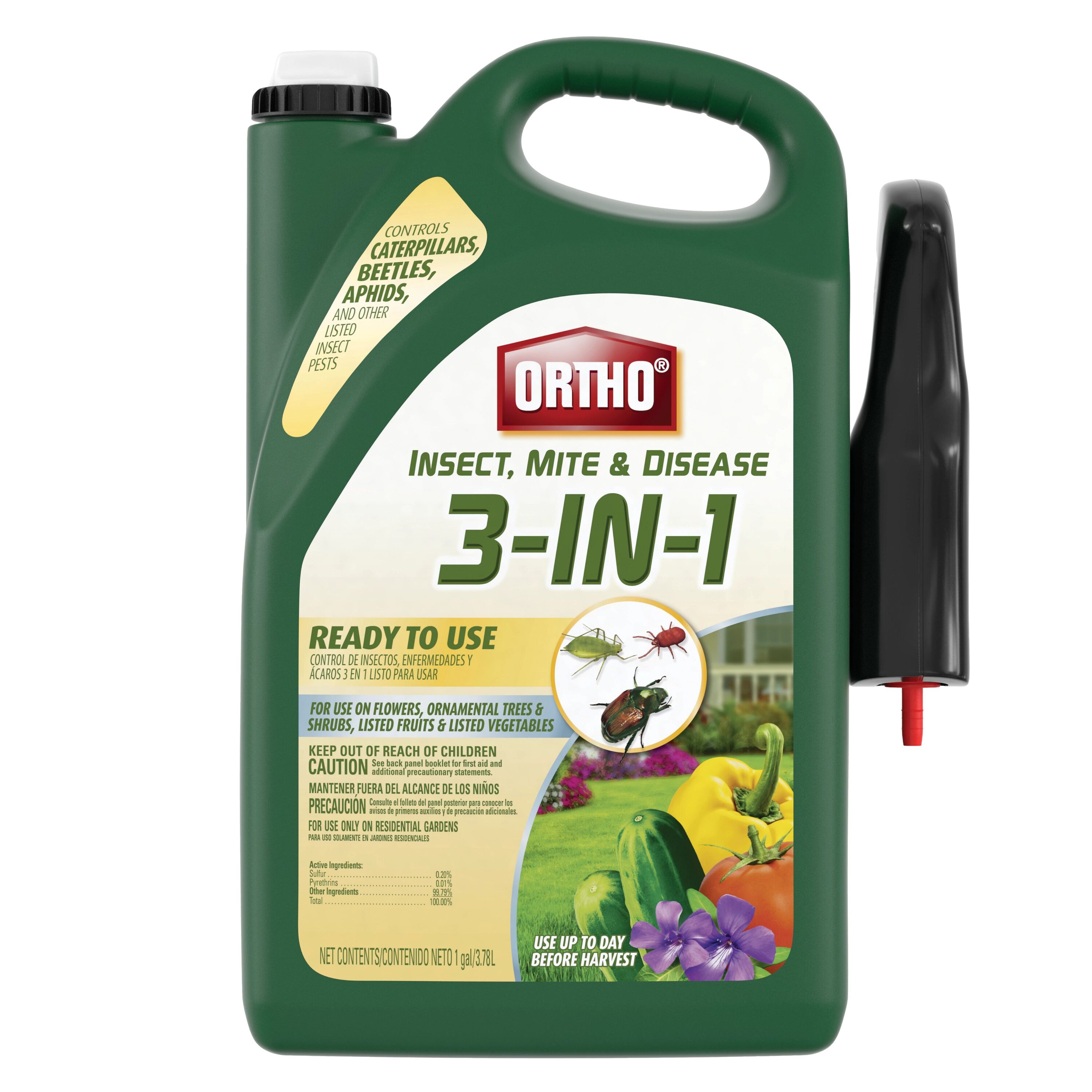 ORTHO 0332010 1-Gallon Insect Mite and Disease 3-in-1 Insect Disease and Mite Control Trigger Spray