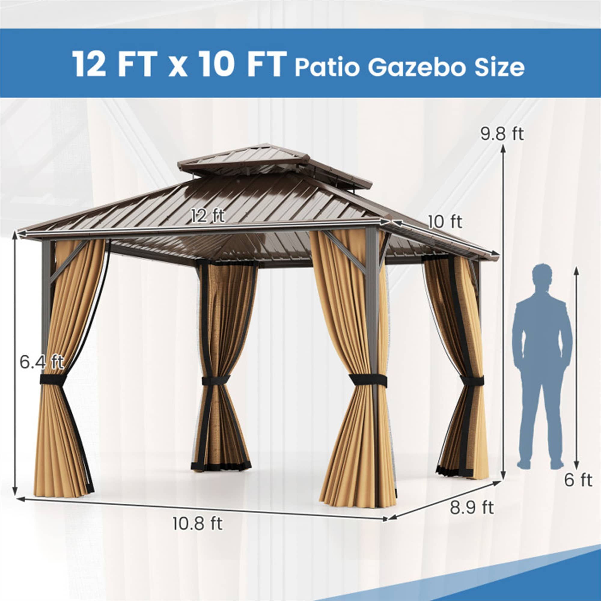BABOOM BOM-0S00036-OR Wood-Resin-Gazebos - View #4