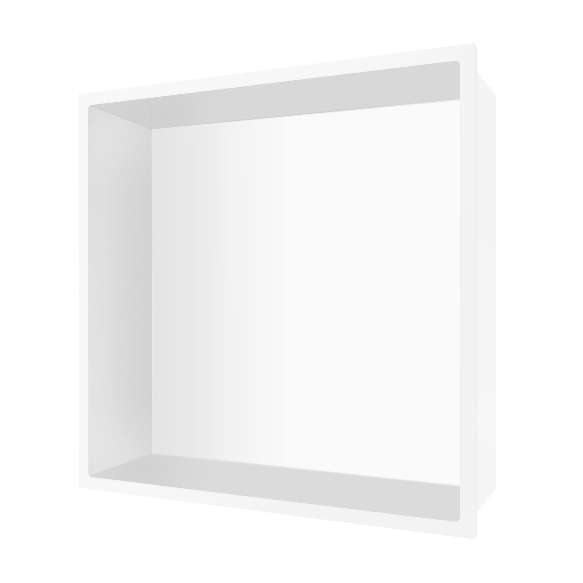 Aoibox 12 x 12 in White Recessed Wall Niche Insert with 4 in Depth 304 Stainless Steel Waterproof Storage Shelf #LAB96V28
