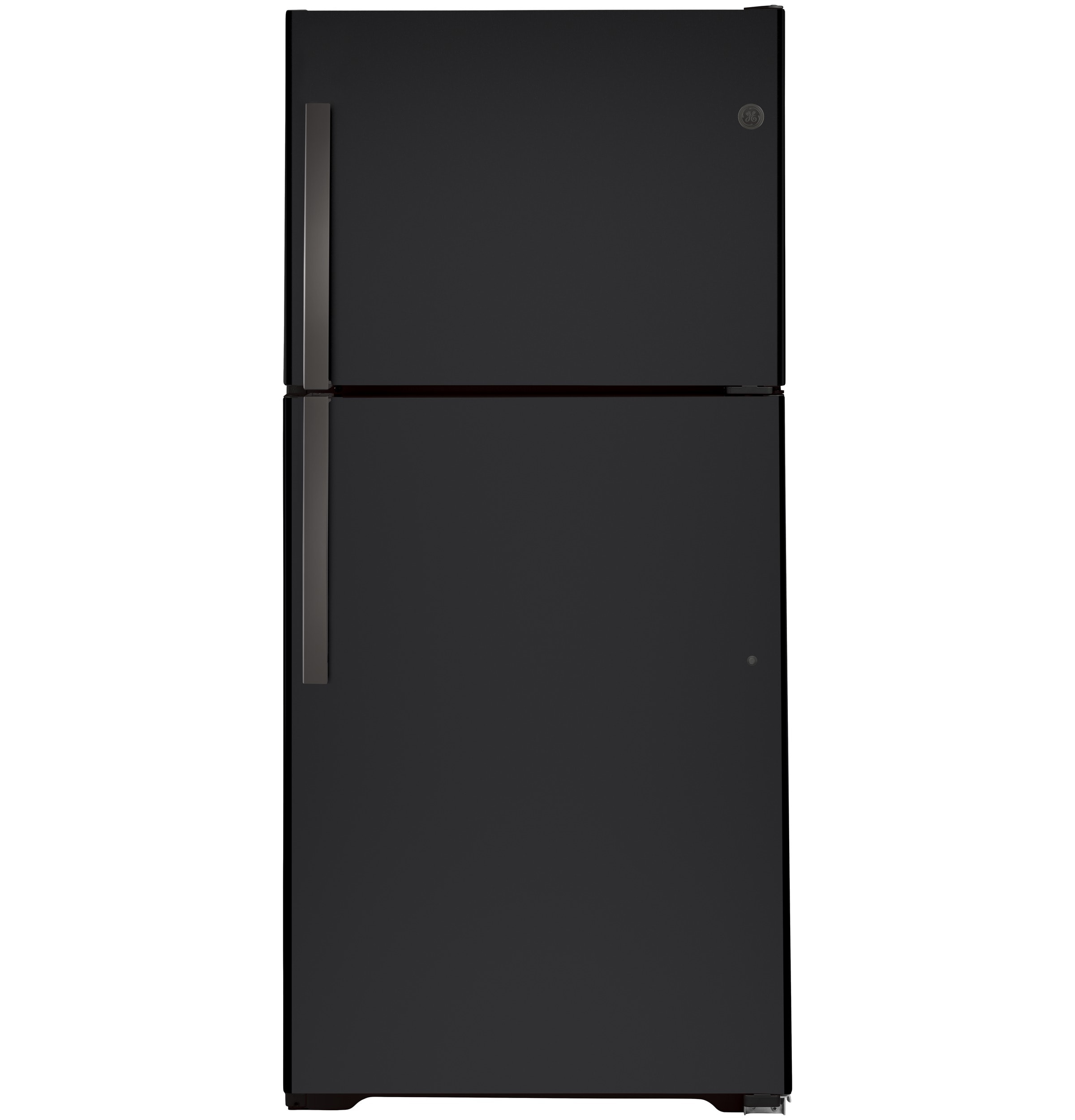 GE Garage Ready 21.9-cu ft Top-Freezer Refrigerator (Black Slate) in ...