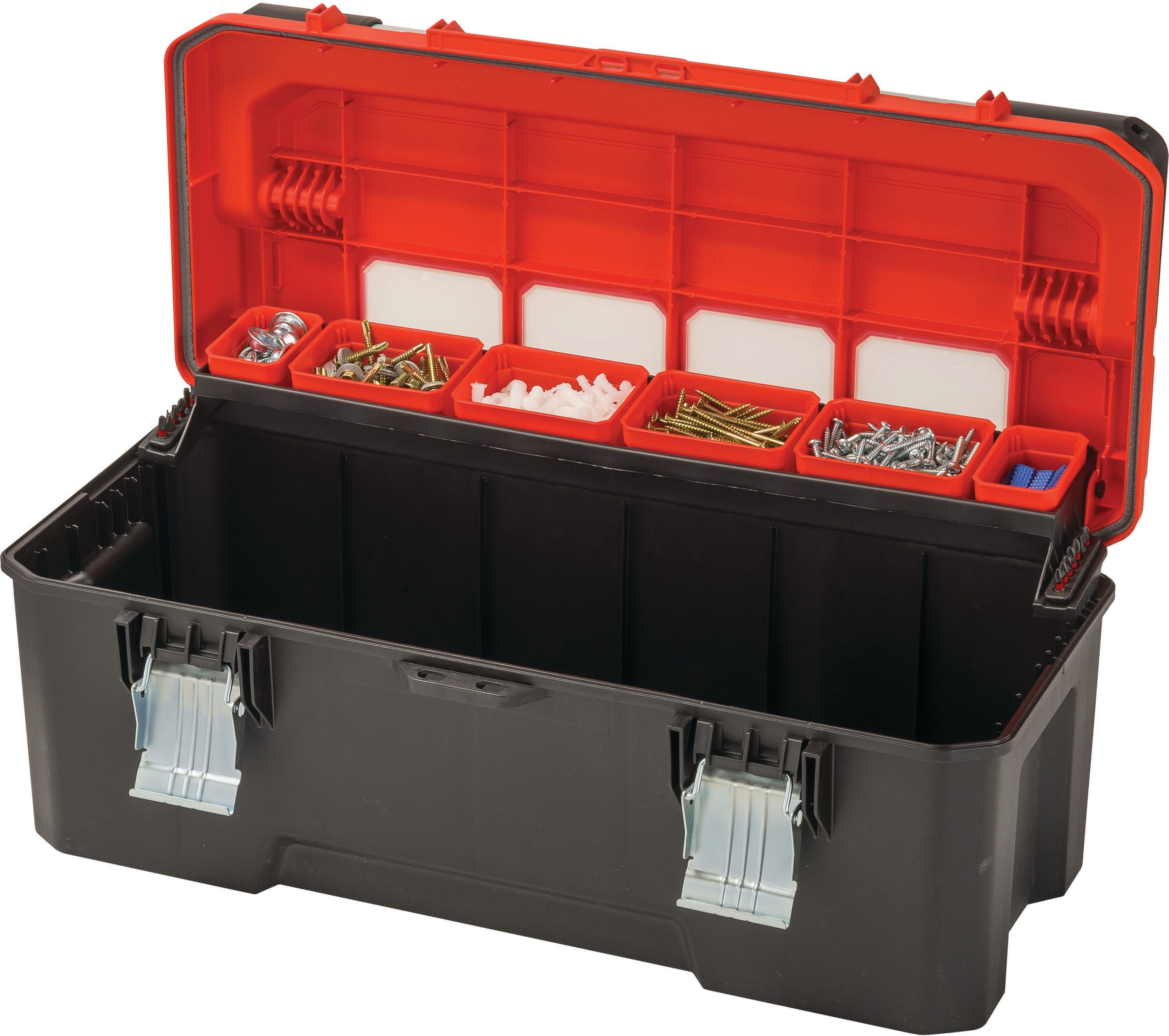 CRAFTSMAN PRO 26-in Red Plastic Lockable Tool Box in the Portable Tool ...